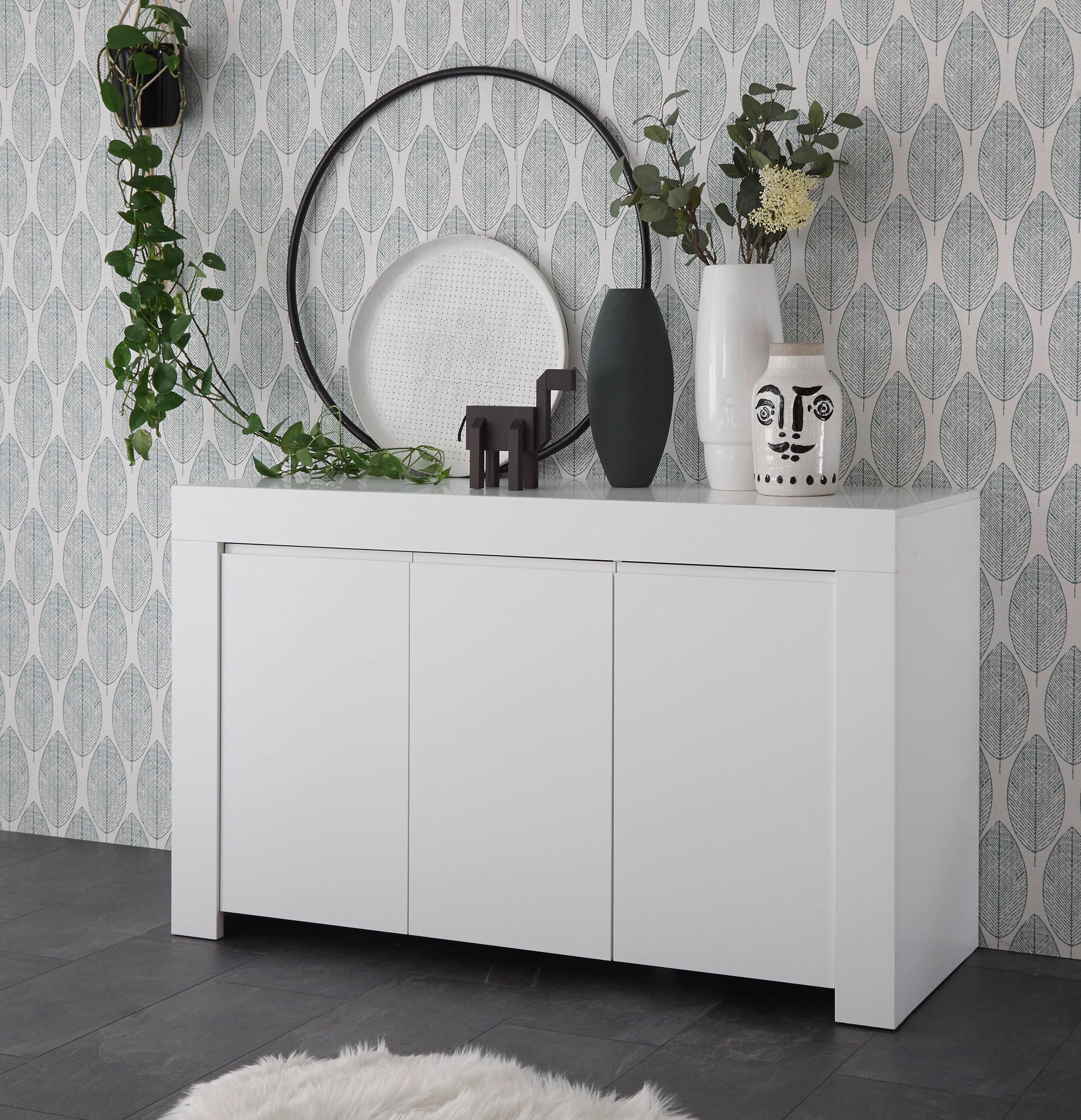 Sideboard HOME AFFAIRE, weiß, Wohnzimmer, Sideboards, "Firenze", Breite 138 cm