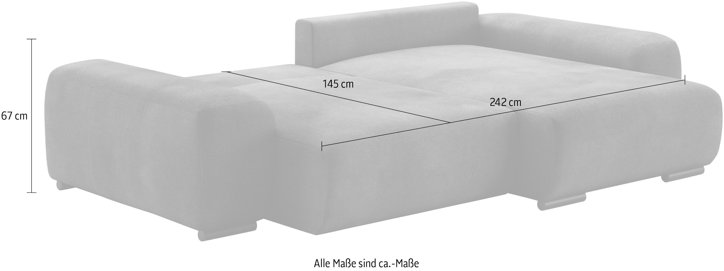 Mr. Couch Polsterecke »Sundance II«, Dauerschläfer mit EasyBett-Schlaffunktion, Bettkasten