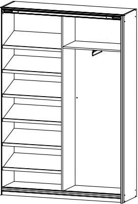 rauch Garderobenschrank »Minosa«, mit Spiegel, Breite 136 cm | BAUR