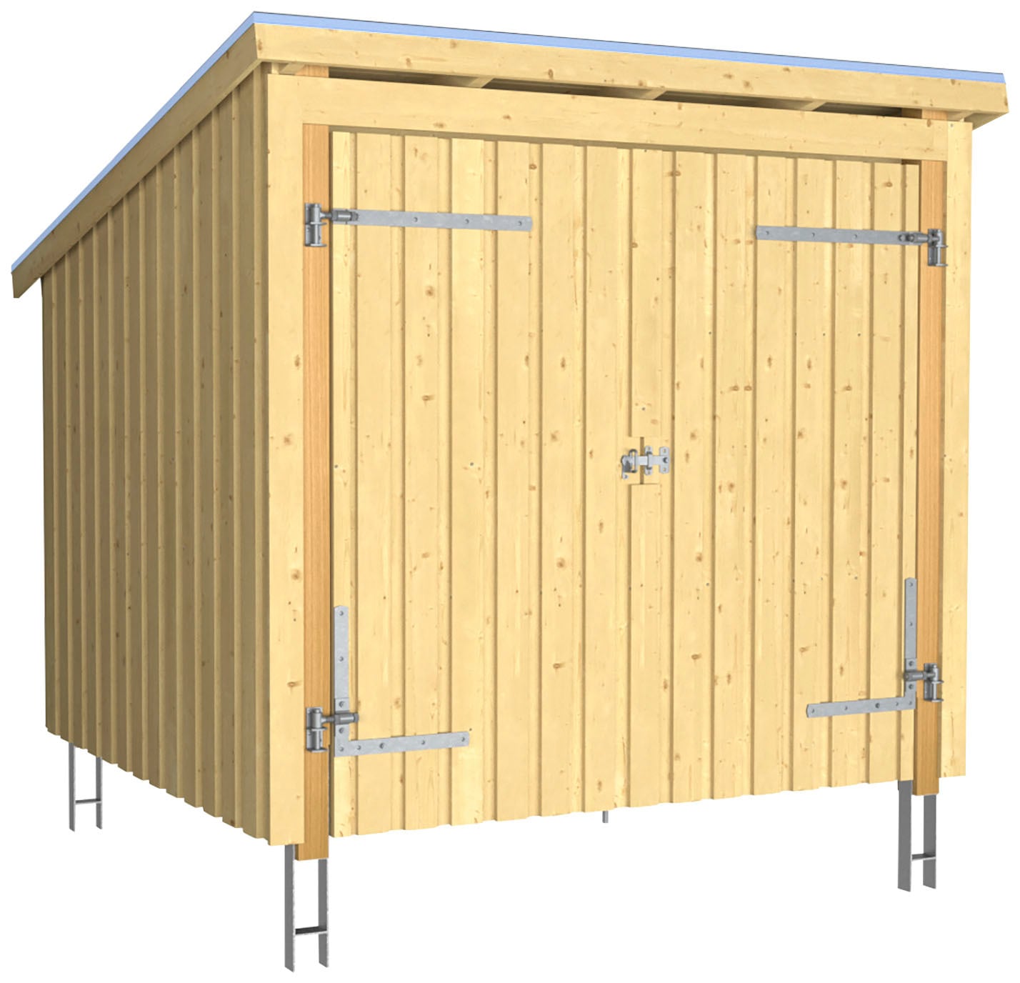 PLUS Gartenhaus "Nordic" Fahrradunterstand mit Doppeltür, inkl. Dachpappe/A günstig online kaufen