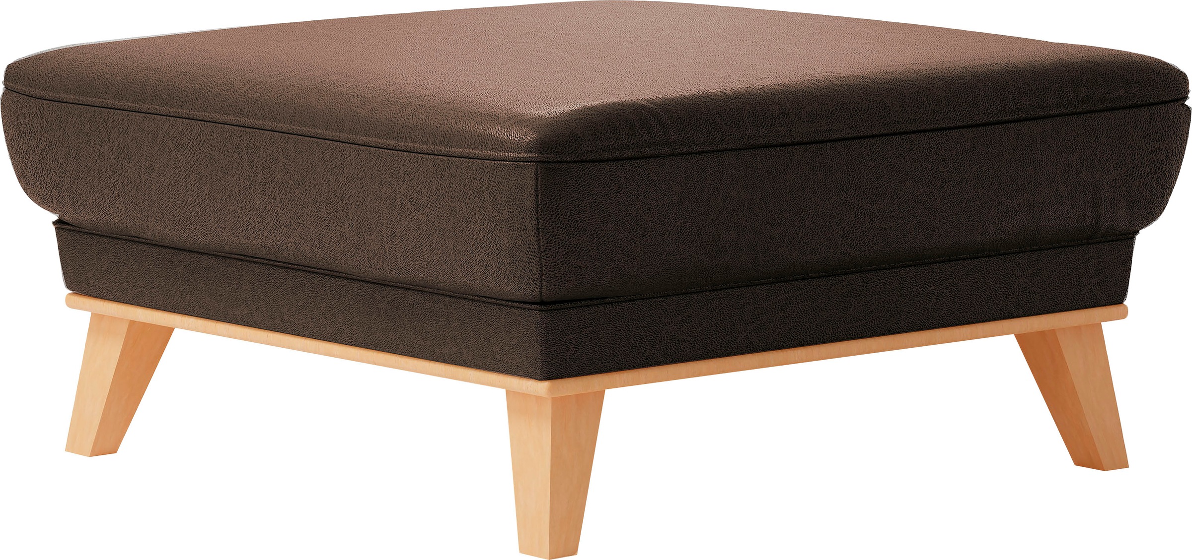sit&more Polsterhocker »Lavida«, Mit elegantem Holzrahmen