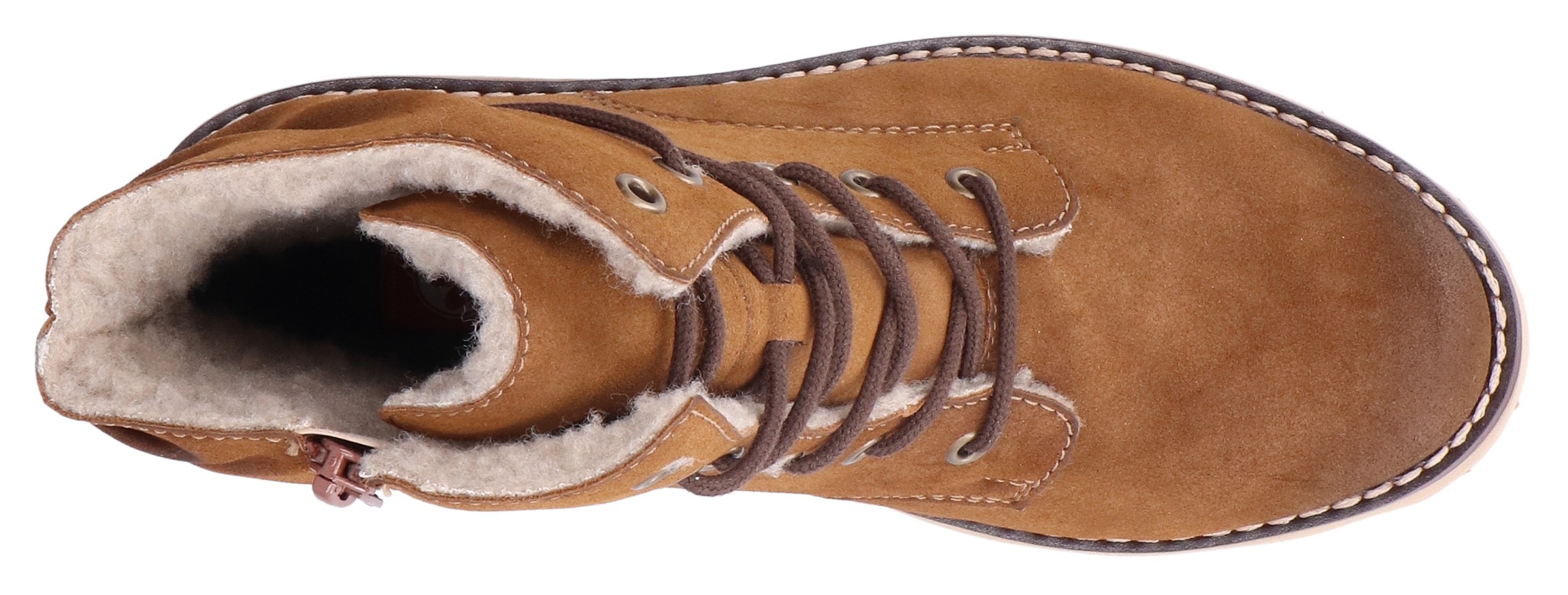 Rieker Winterstiefelette, Schnürboots, Winterboots, Profilsohle, mit Innenreißverschluss