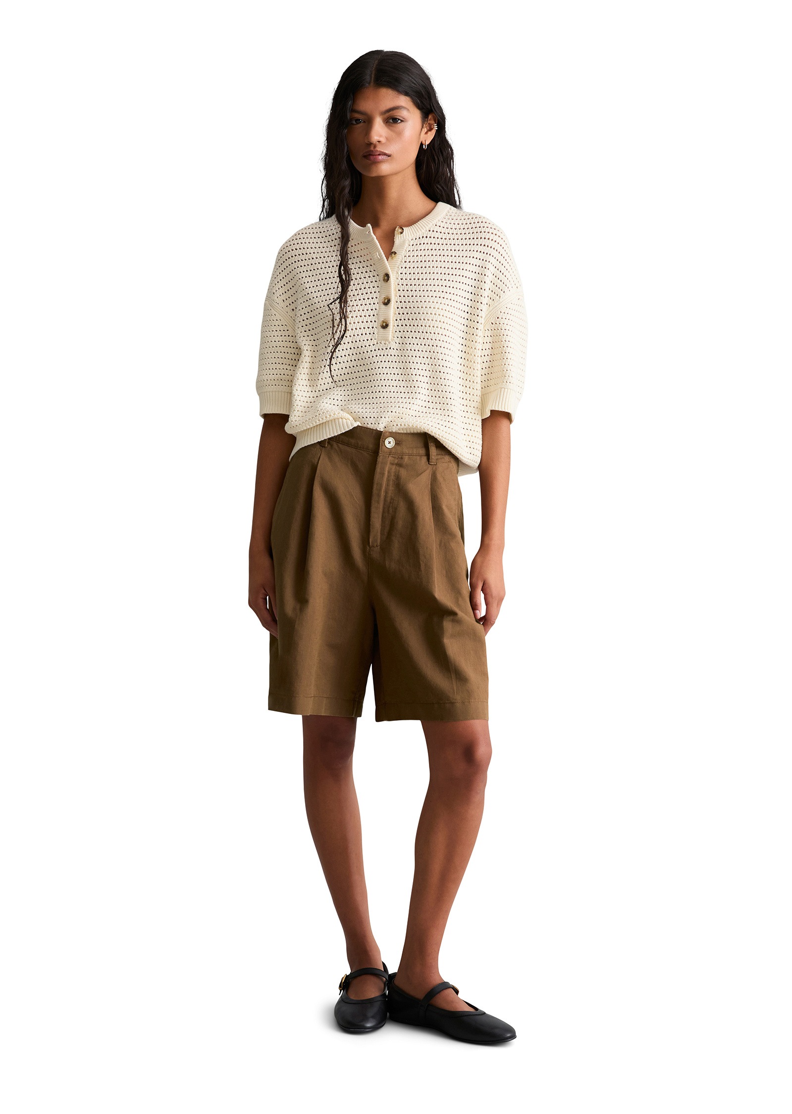 Marc O'Polo DENIM Shorts »aus Leinen-Baumwolle-Mix«