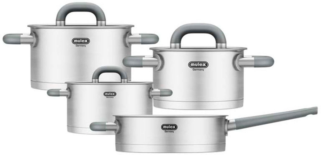Mulex Topf-Set "LUGANO" Set, 7 Stk. tlg. Edelstahl 18/10 günstig online kaufen
