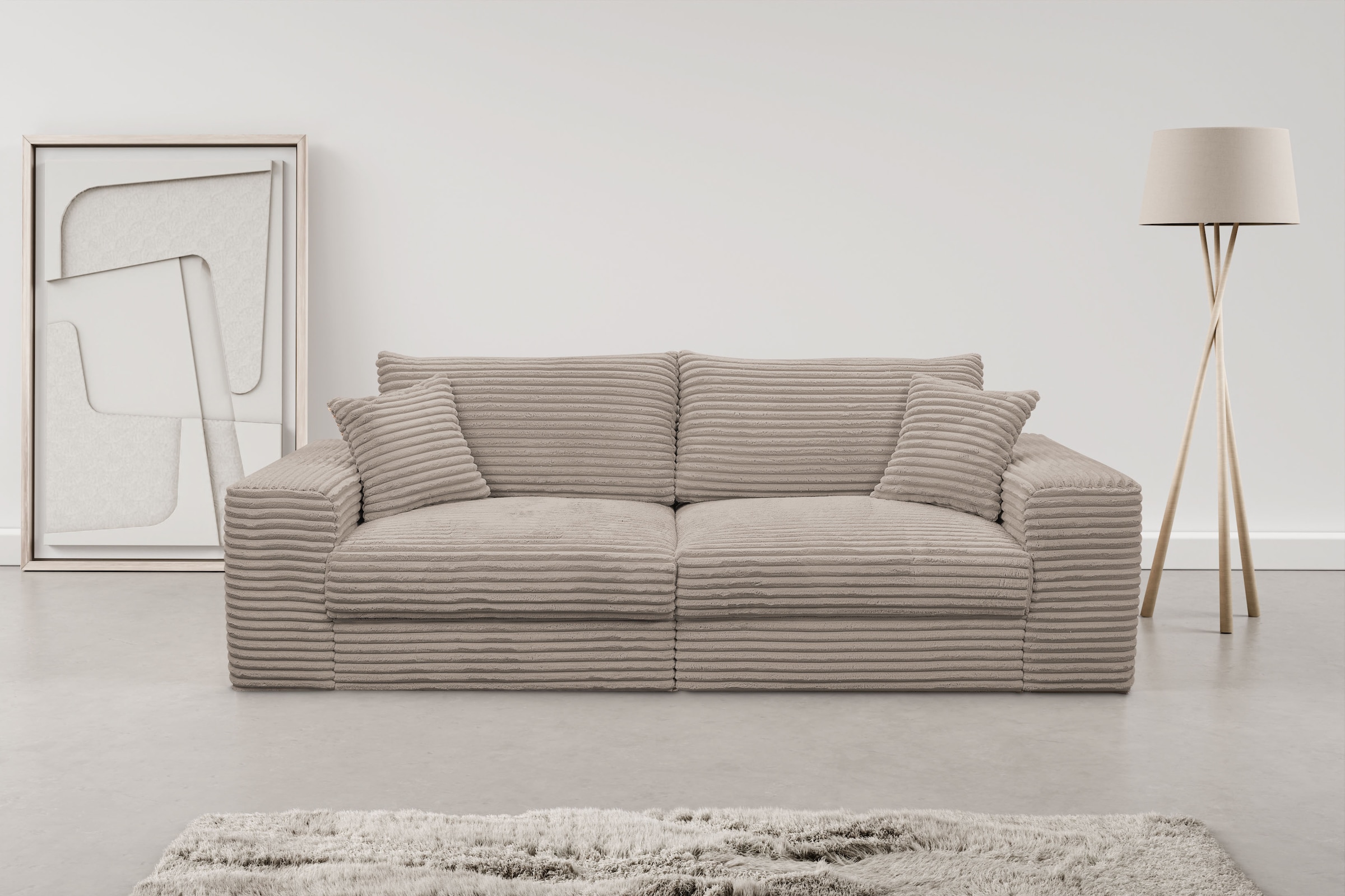 WERK2 Big-Sofa "Rozzana 246 cm Mega Sofa mit viel Platz modern und bequem" Breitcord