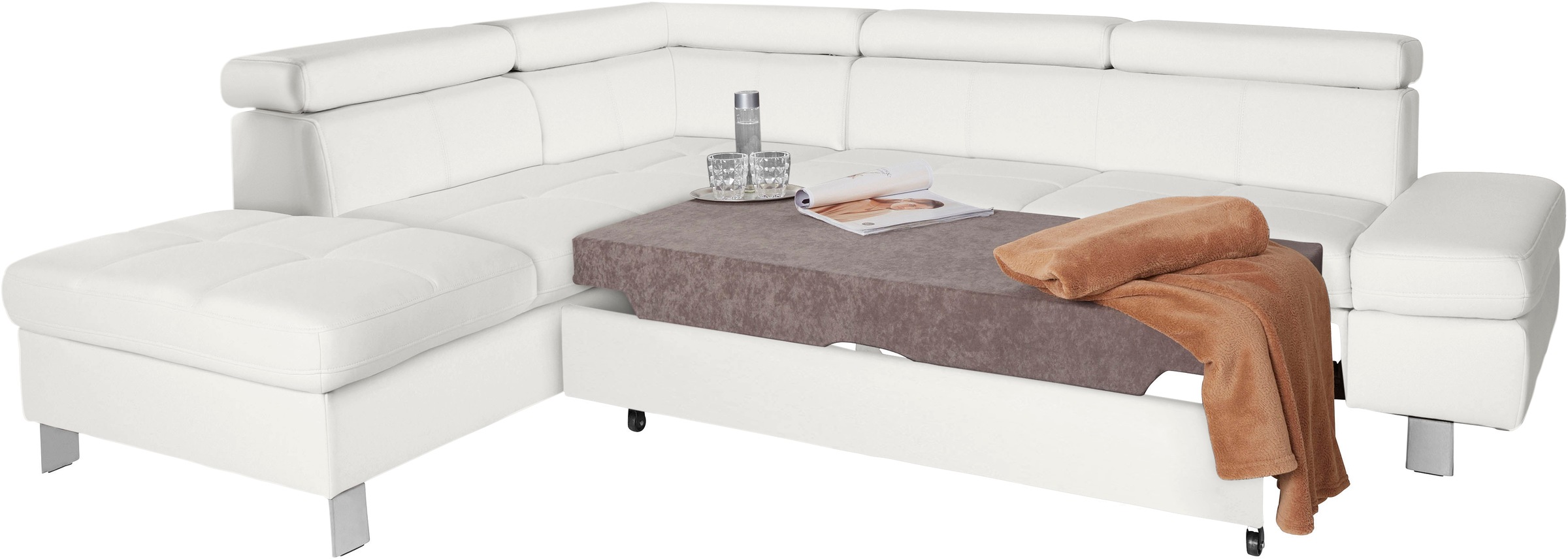 Thumbnail - exxpo - sofa fashion Ecksofa "Fiji, L-Form", mit Kopf- bzw. Rückenverstellung, wahlweise mit Bettfunktion