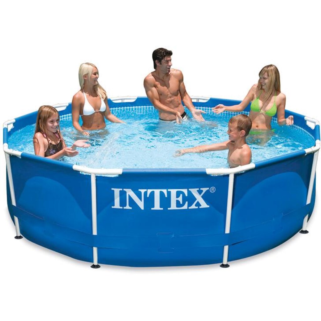 Intex Pool »MetalFrame™ Pool Komplett-Set, Intex«, (Set, 5 tlg.)