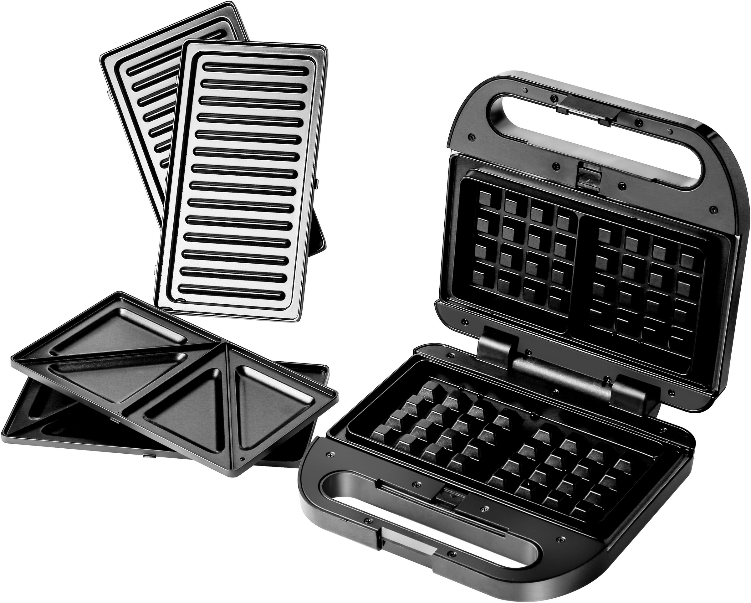 Hanseatic Waffeleisen "HWM750BD 3-in-1-Sandwichmaker, Waffeleisen & Kontakt günstig online kaufen