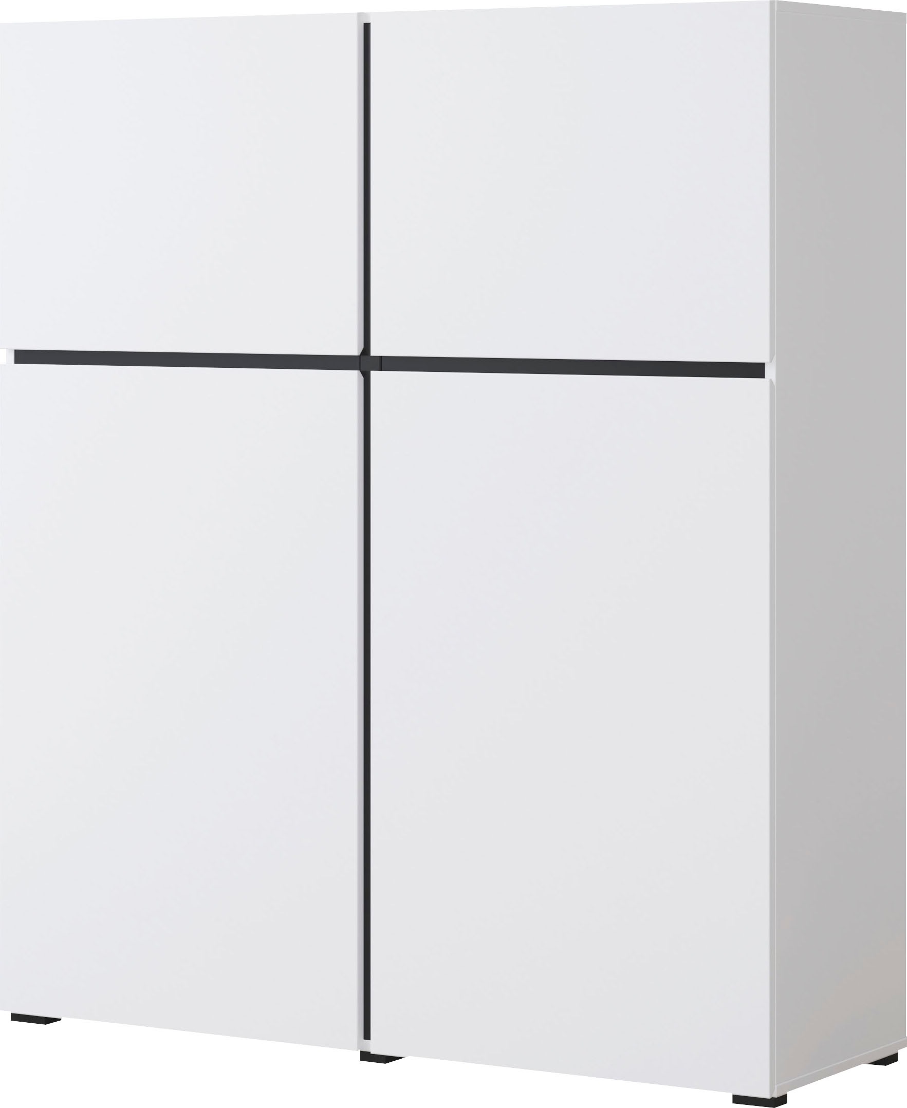 INOSIGN Highboard "Cross, moderne grifflose Hochkommode mit 4 Türen,Türkomm günstig online kaufen