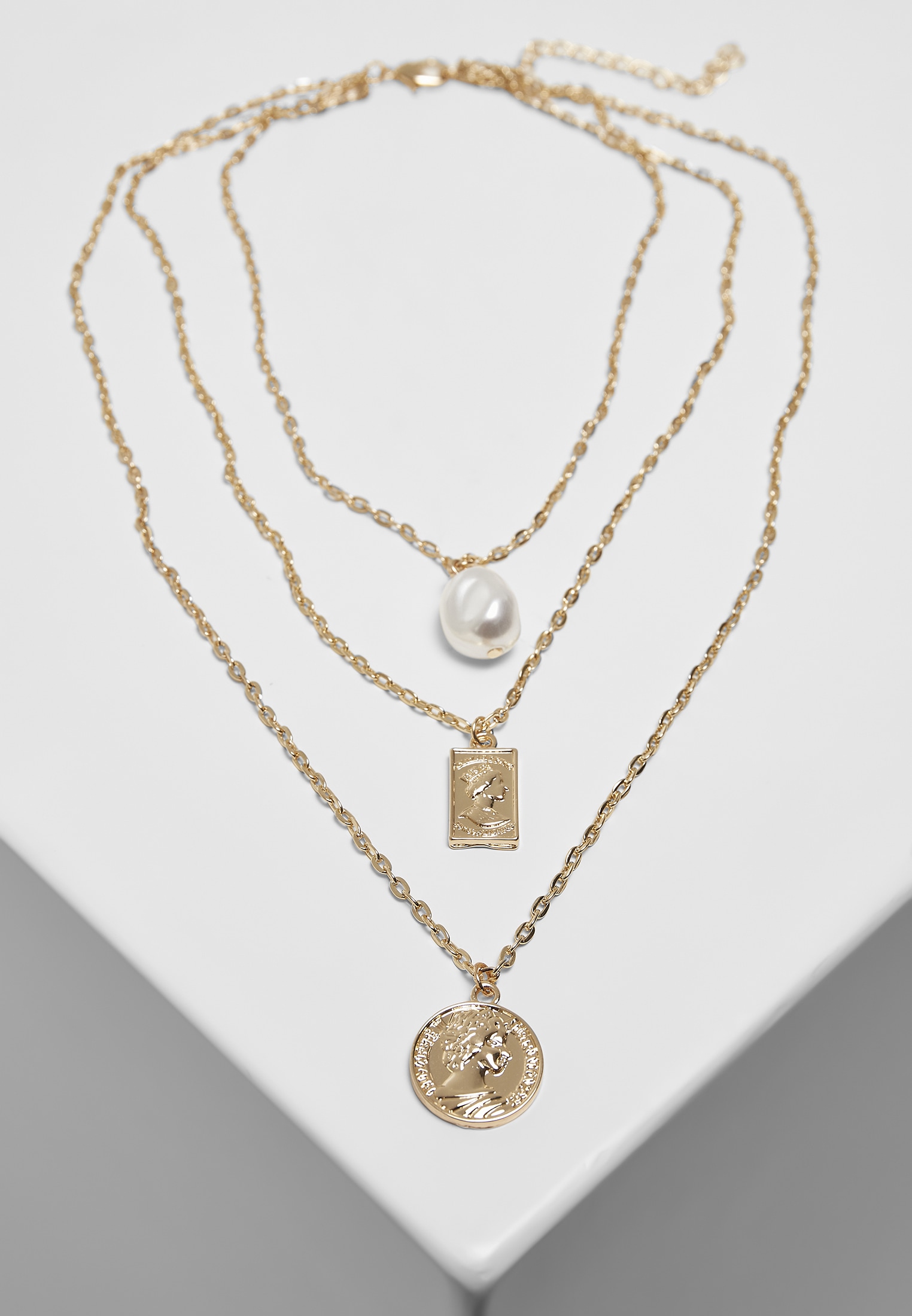 URBAN CLASSICS Edelstahlkette »Accessoires Layering Pearl Basic Necklace«  für bestellen | BAUR