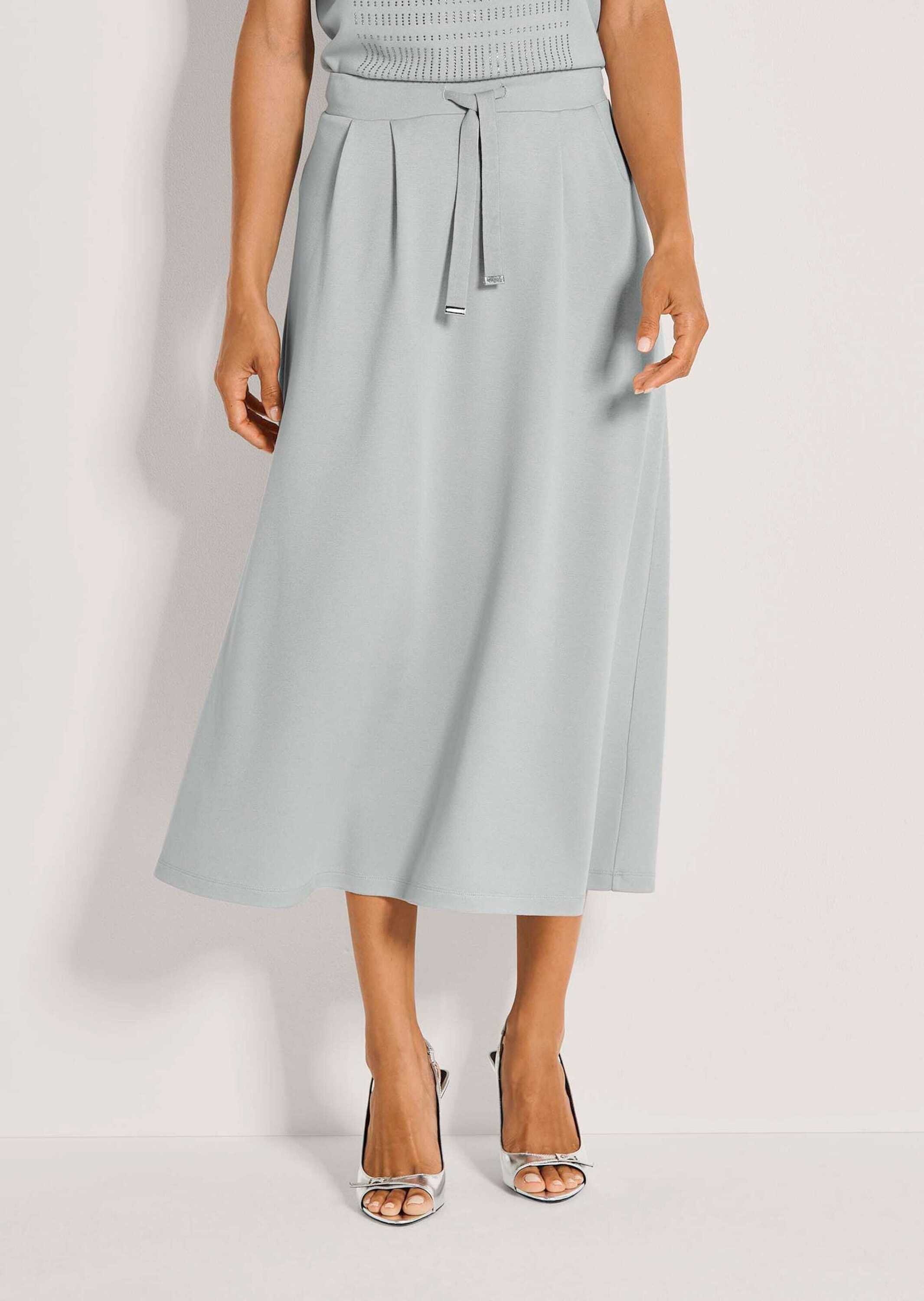 Madeleine Jersey Midi Skirt Silver Grey 42 2