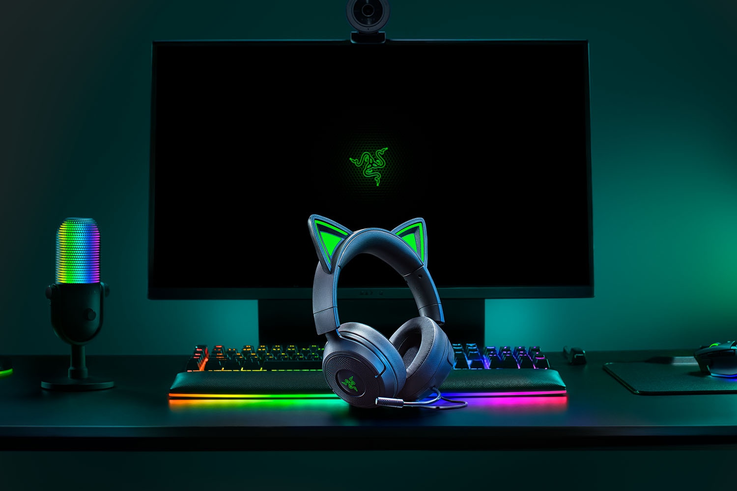 RAZER Gaming-Headset »Kraken Kitty V3 X« Stummschaltung