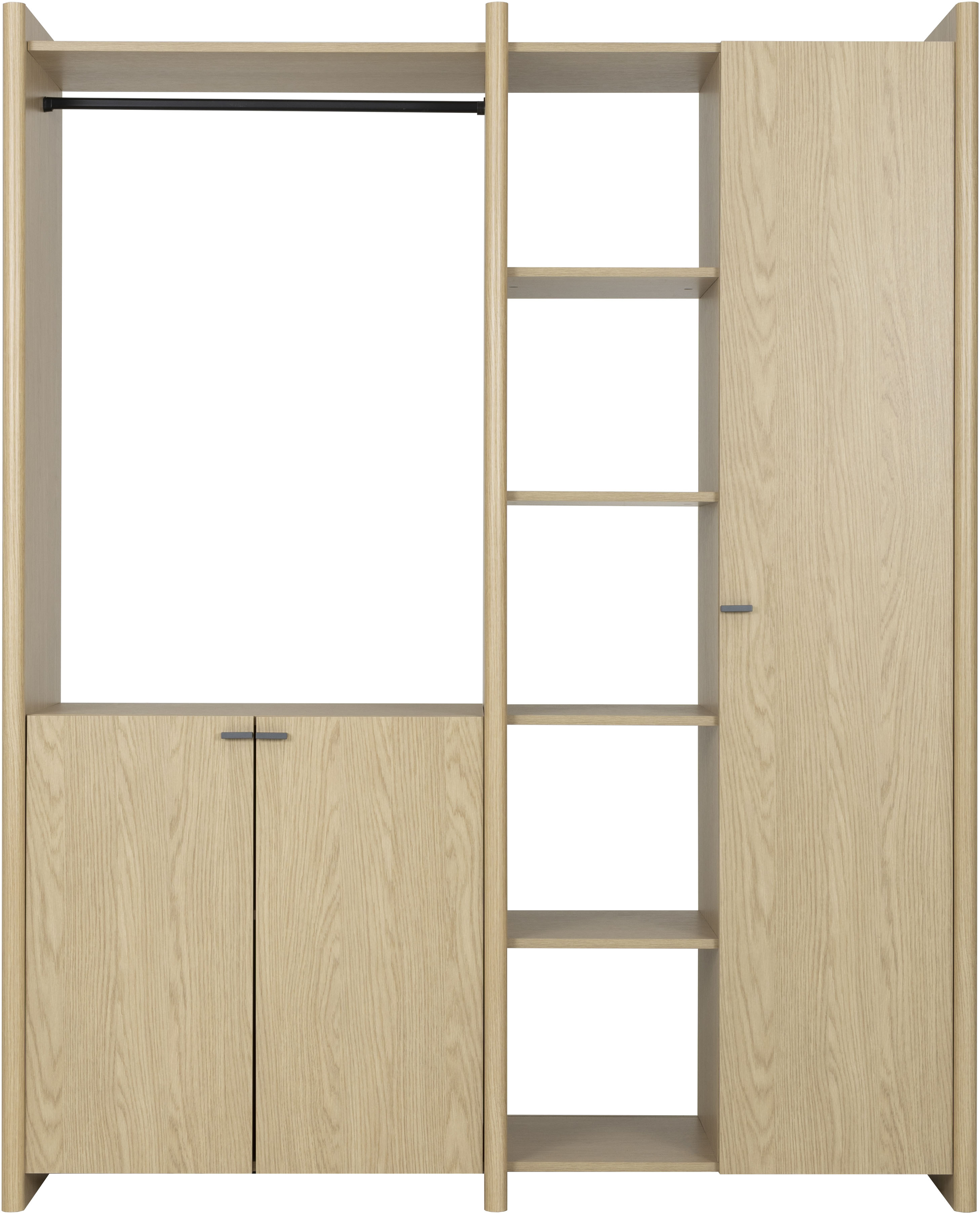 Thumbnail - Gami Garderobenschrank "GALYS Garderobenschrank" Stauraummöbel mit Kleiderstange, geschlossenem Schrank, Regalfächern.