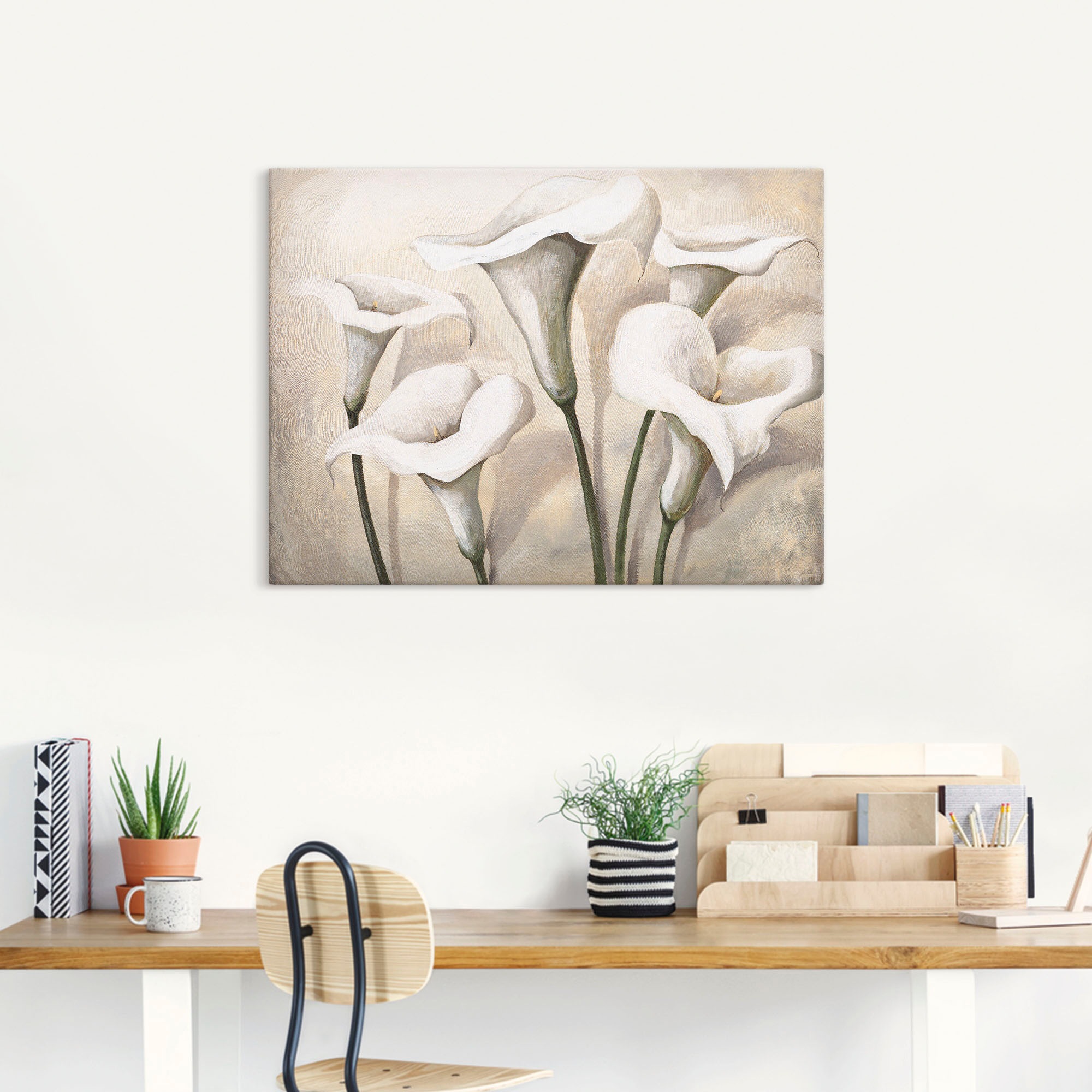 Artland "Callas I" Blumen 1 Stk. tlg. auf Holzrahmen gespannt günstig online kaufen