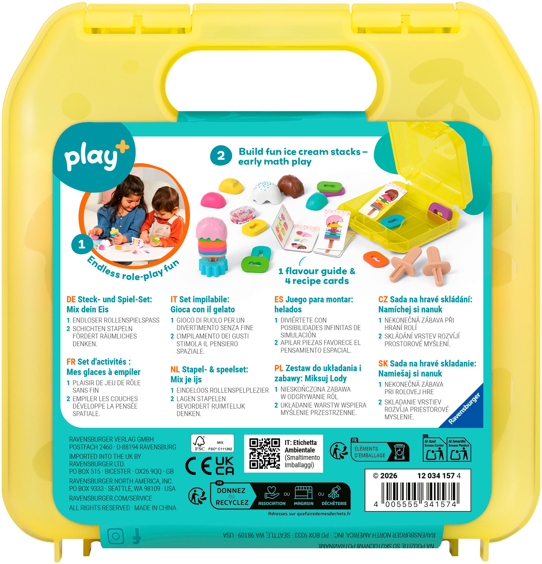 Ravensburger Steckspielzeug »Play+ Steck- und Spiel-Set: Mix dein Eis«