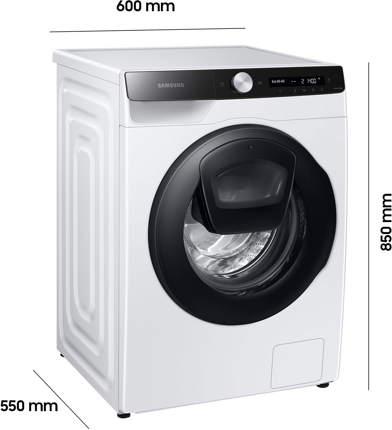 Samsung Waschmaschine »WW90T554AAE«, 9 kg, 1400 U/min, AddWash, WiFi SmartControl