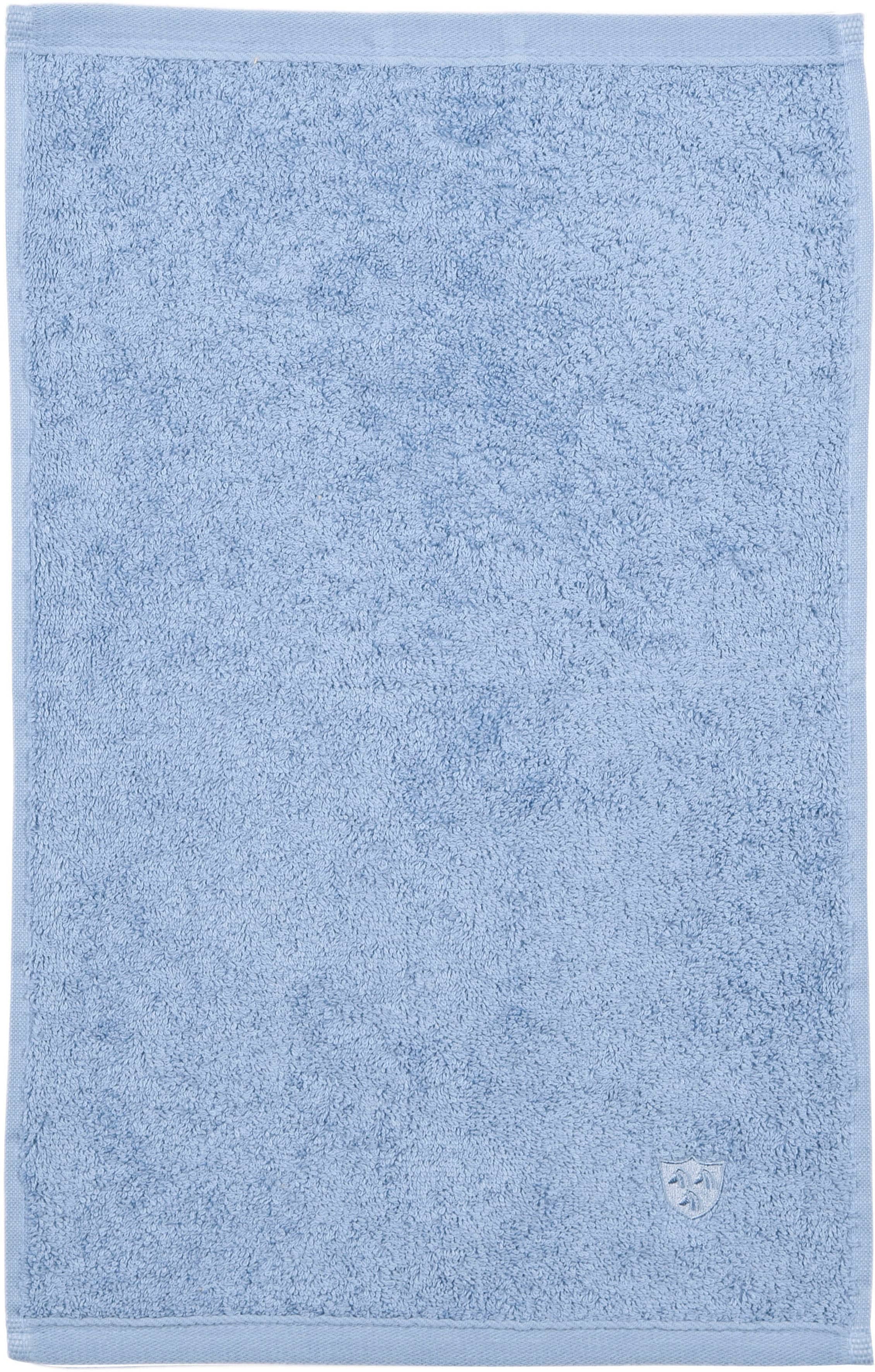 Gästehandtücher ROSS, B:30cm L:50cm, blau, Frottier, Obermaterial: 100% Baumwolle, Handtücher, "Vita", Bestickung ROSS-Emblem