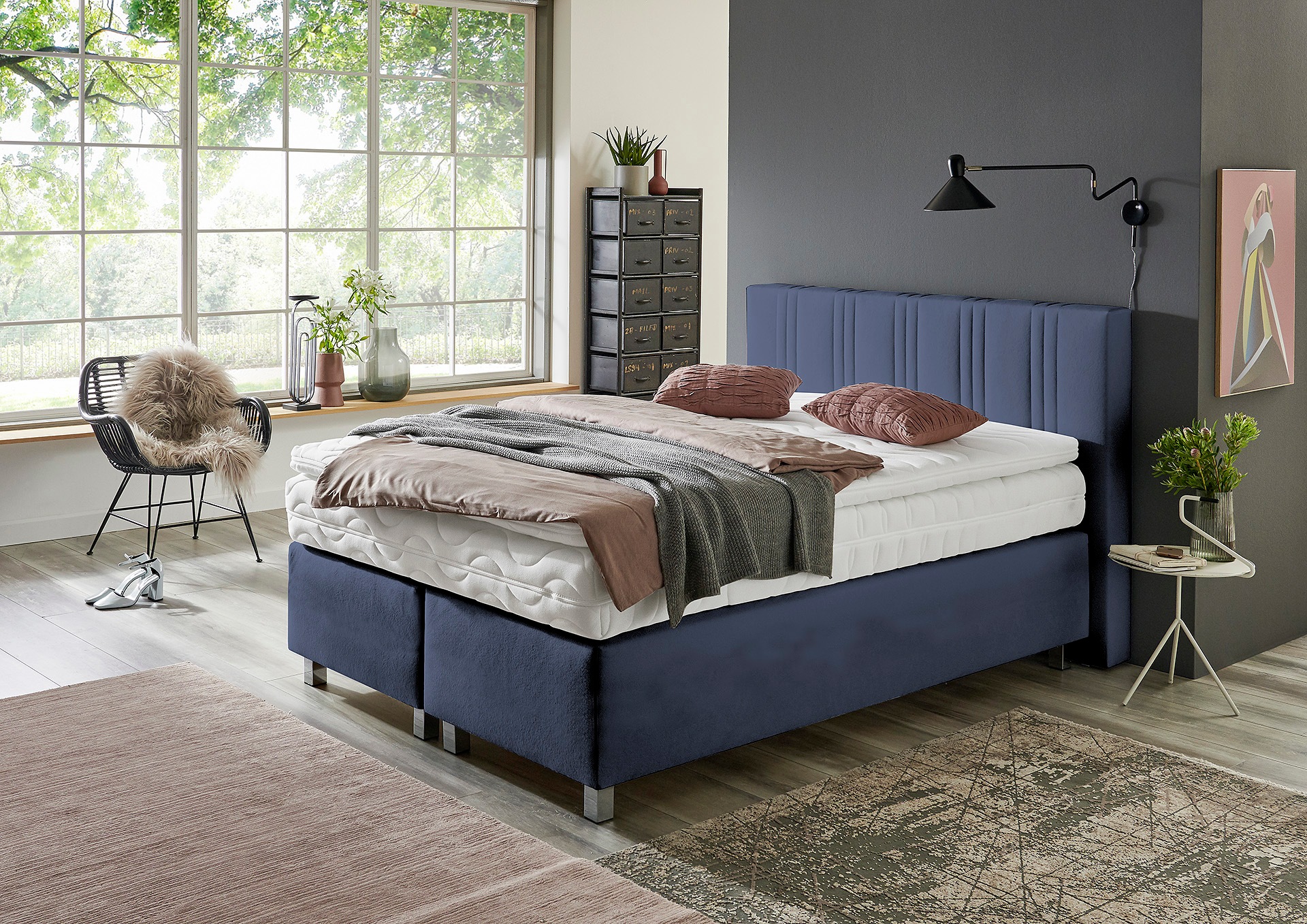 Westfalia Schlafkomfort Boxspringbett, wahlweise mit Bettkasten und Topper