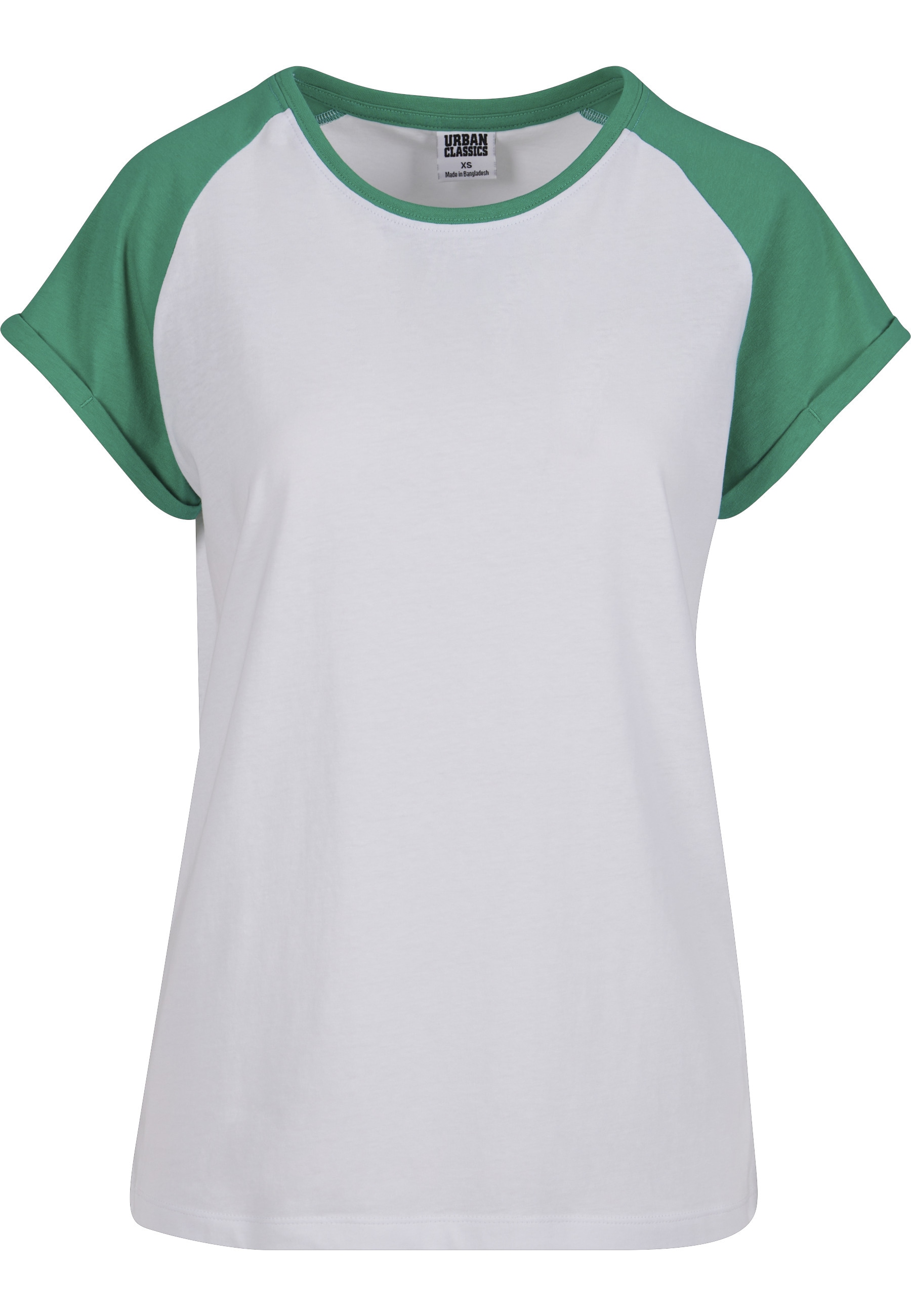 URBAN CLASSICS Kurzarmshirt "Urban Classics Damen Ladies Contrast Raglan Te günstig online kaufen