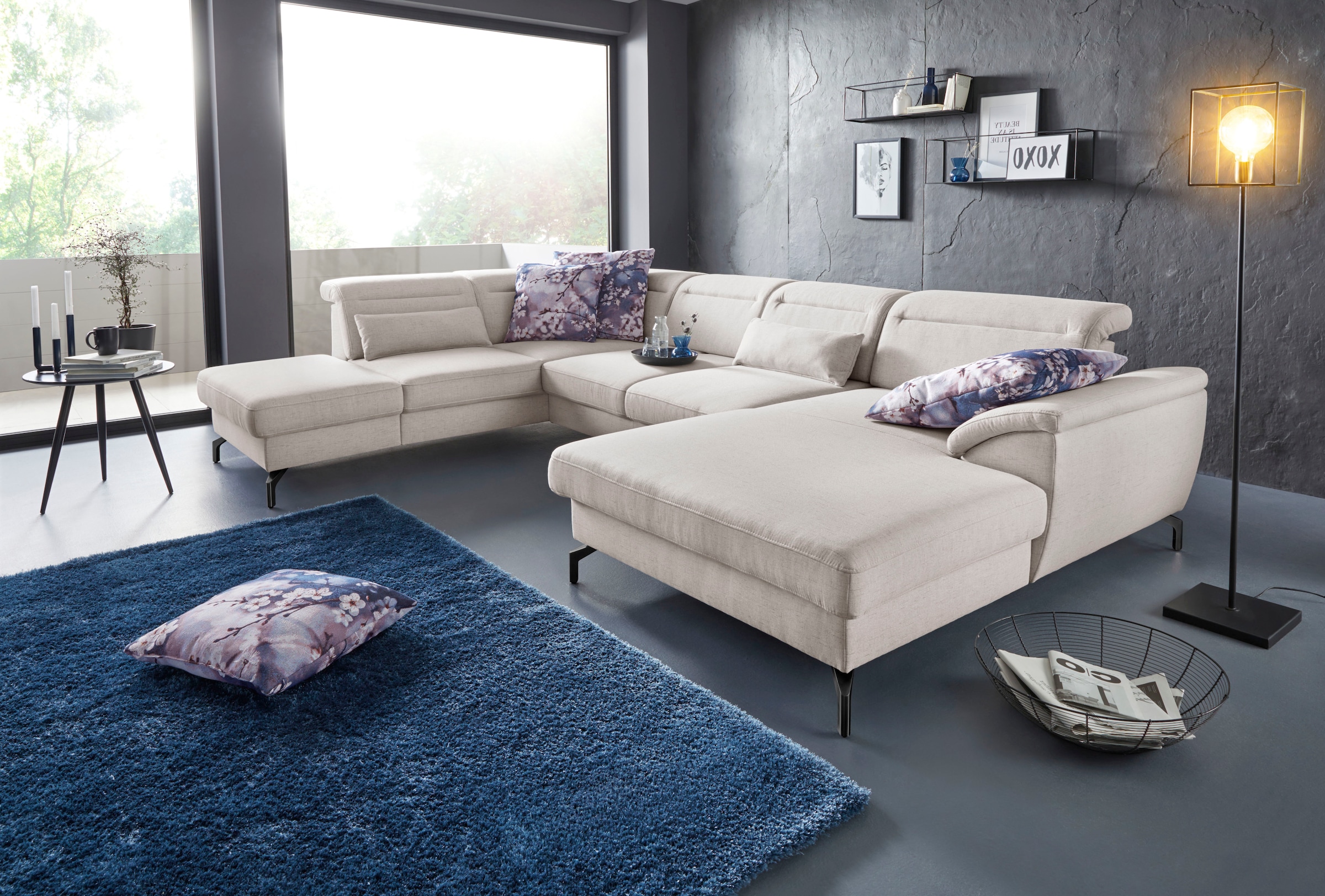Sit & More Percy U-Shape Sectional Sofa Beige