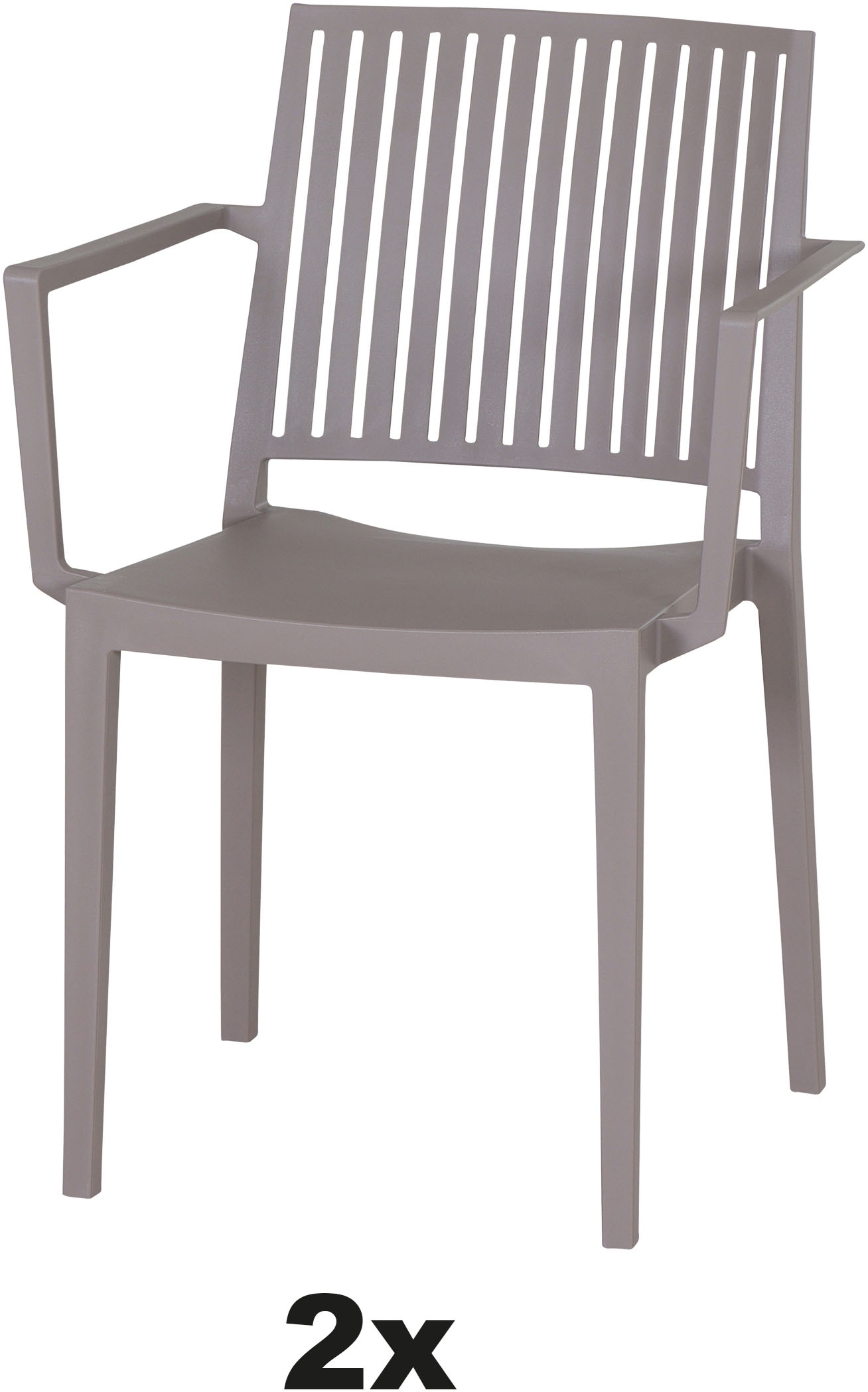 Siena Garden Gartensessel »Lane 2er Set Stapelsessel taupe« Set, 2 Stk. tlg. Gestell, Polypropylen/Glasfaser