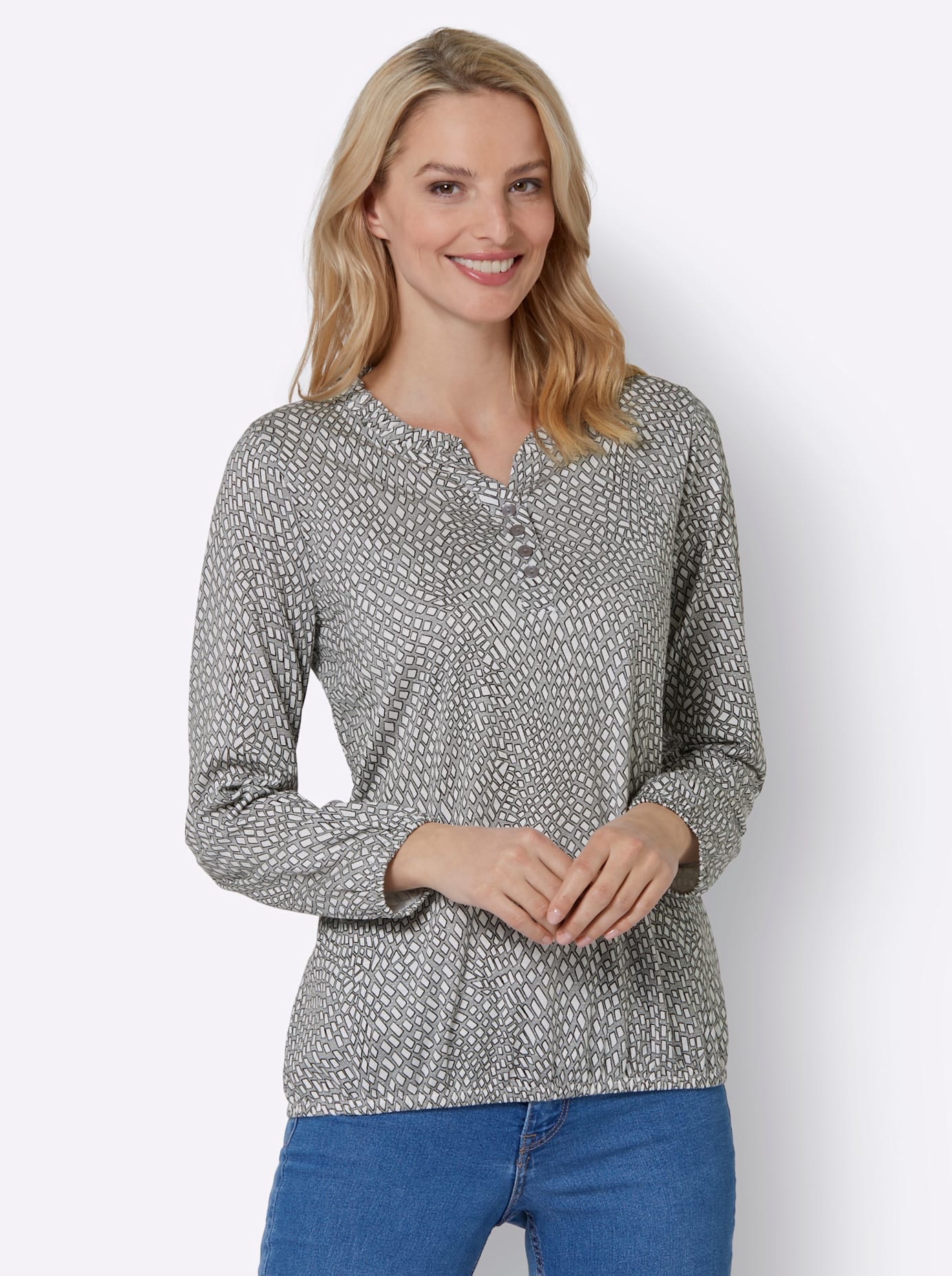 Inspirationen Langarmshirt "Druck-Shirt" 1 Stk. tlg. günstig online kaufen