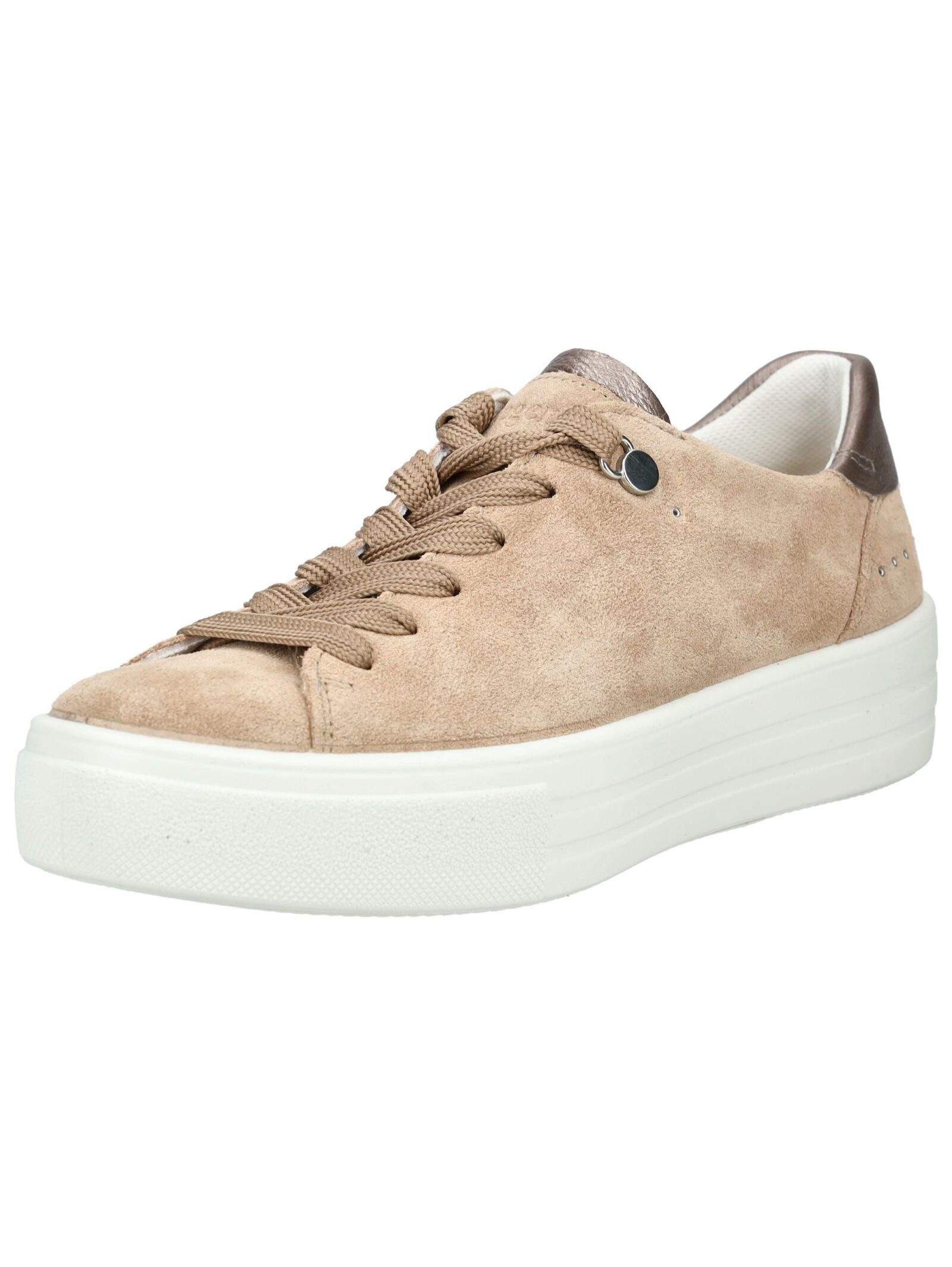 LEGERO Damen Plateausneaker "Legero Sneaker Veloursleder", Gr. 42,5beige, Veloursleder, Schuhe