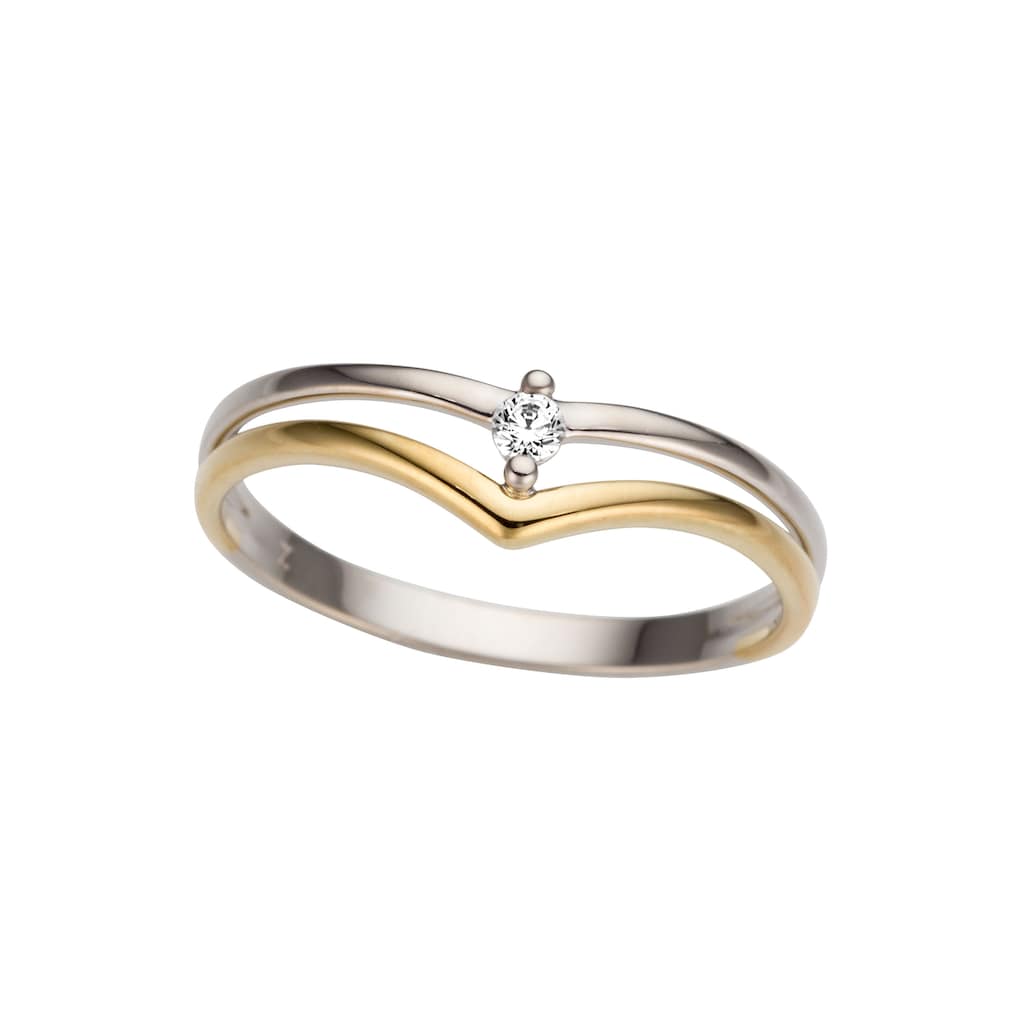 Firetti Goldring »Schmuck Geschenk Gold 585, bicolor, zweifarbig, poliert«