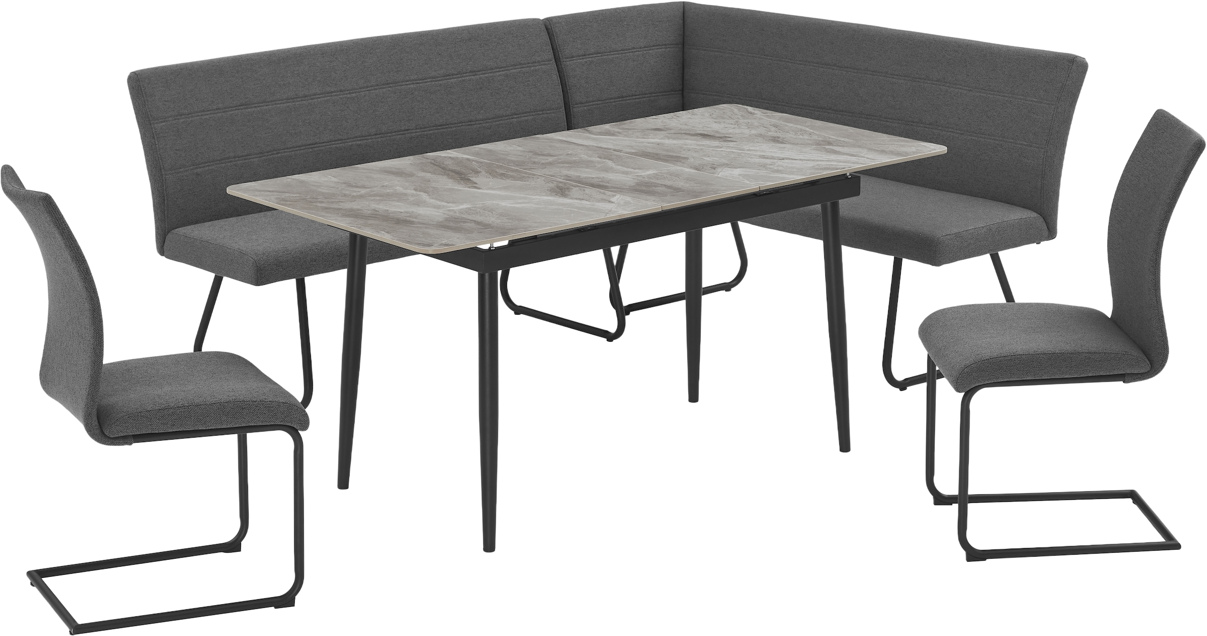OTTO home Eckbankgruppe "Stevian" Set, 1 ausziehbarer Esstisch + 1 Eckbank günstig online kaufen