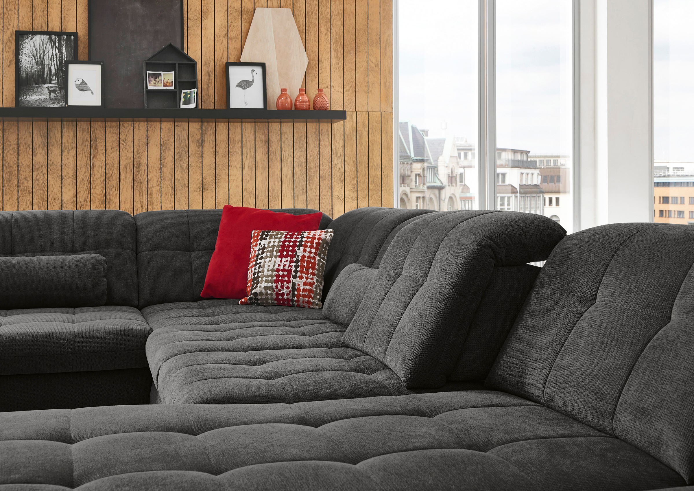 Die PlanBar Ecksofa »MP-IN17004 L-Form«, wahlweise mit Funktionen, Federkern-Polsterung