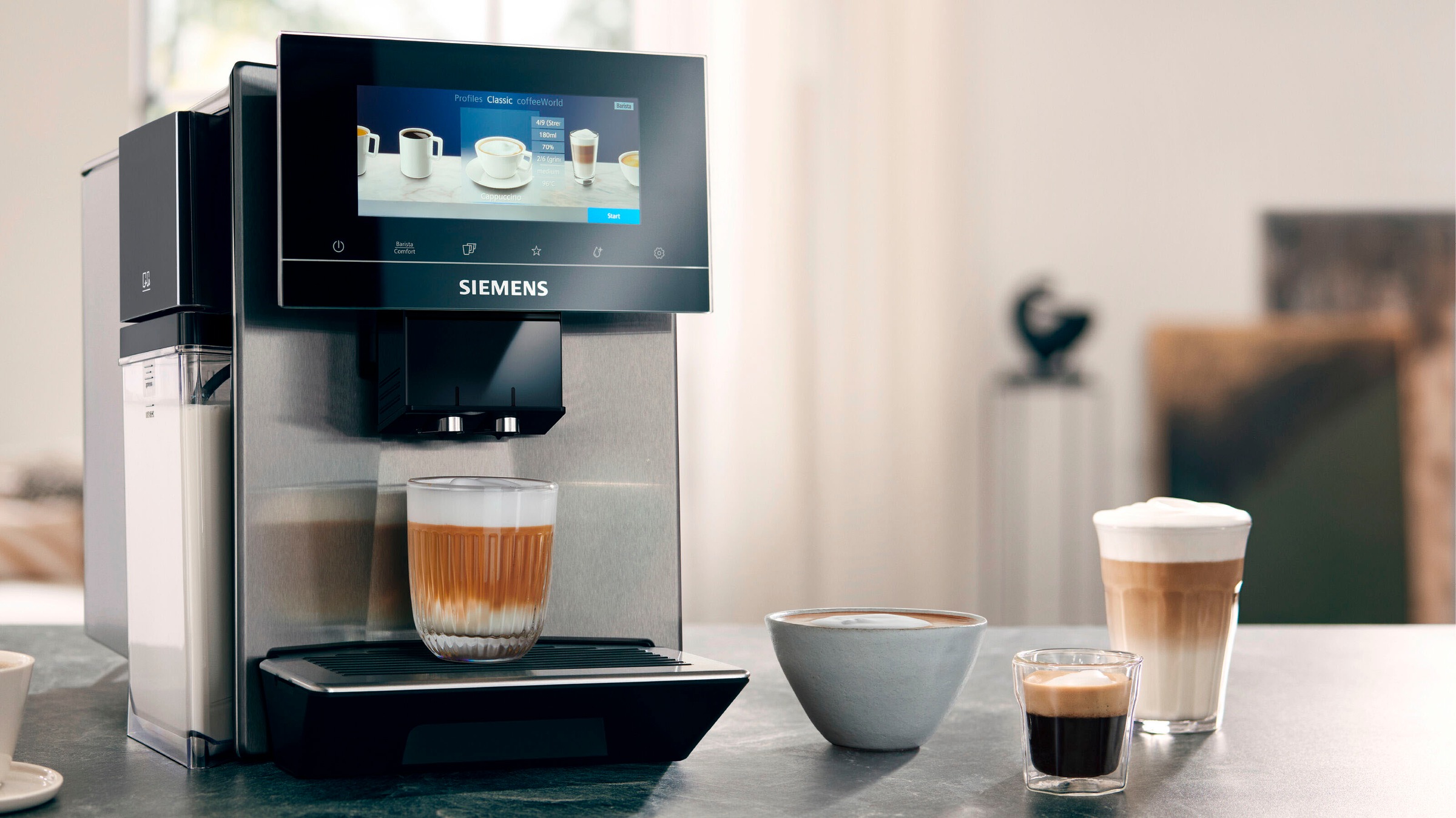 SIEMENS Kaffeevollautomat "EQ900 plus TQ903DZ3, auto. Reinigen/Entkalken, C günstig online kaufen