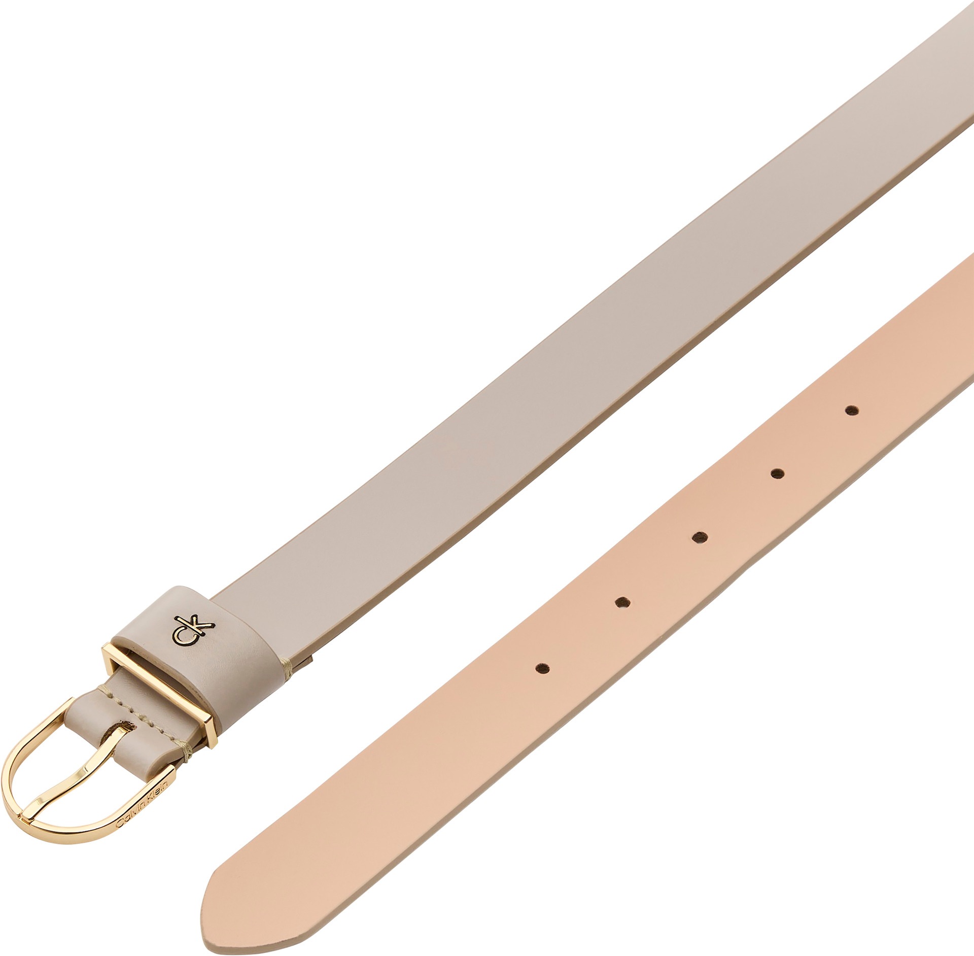 Calvin Klein Ledergürtel »CK METAL LOOP ROUND BUCKLE 25MM«, Größenverstellbar