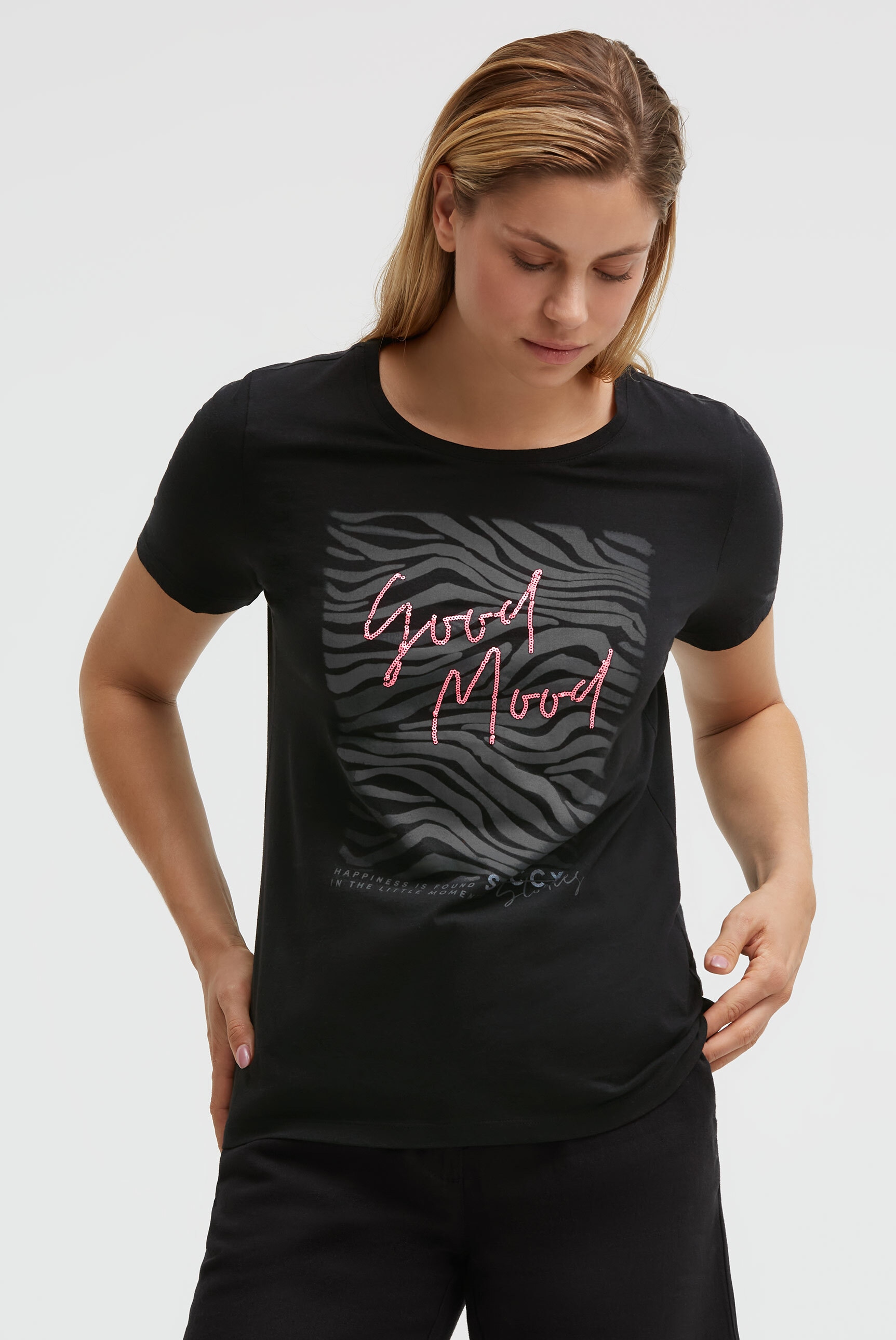 SOCCX Rundhalsshirt aus Baumwolle günstig online kaufen