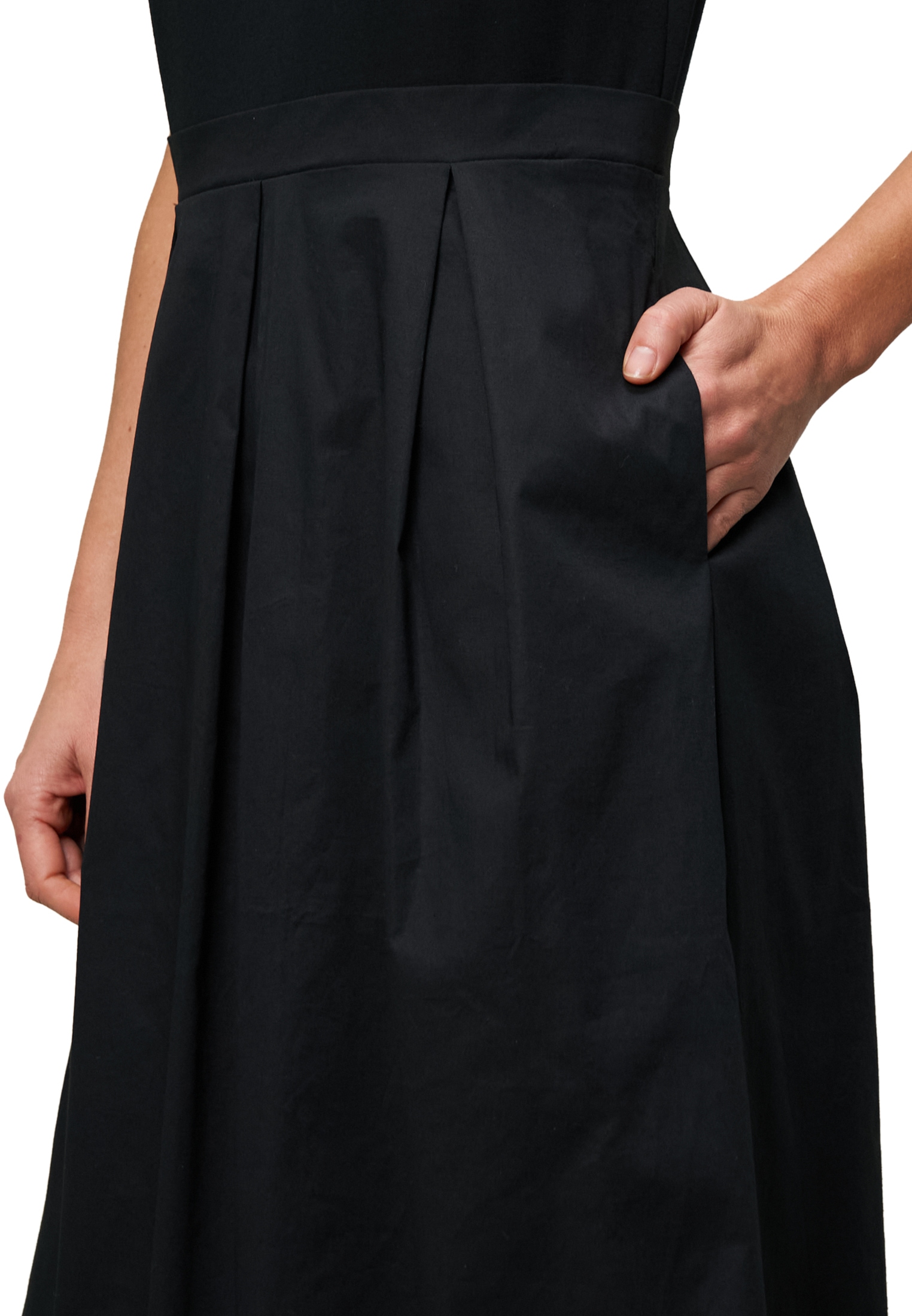 Zero Midikleid »zero Midikleid 2-in1-Optik ausgestellt«, Falten