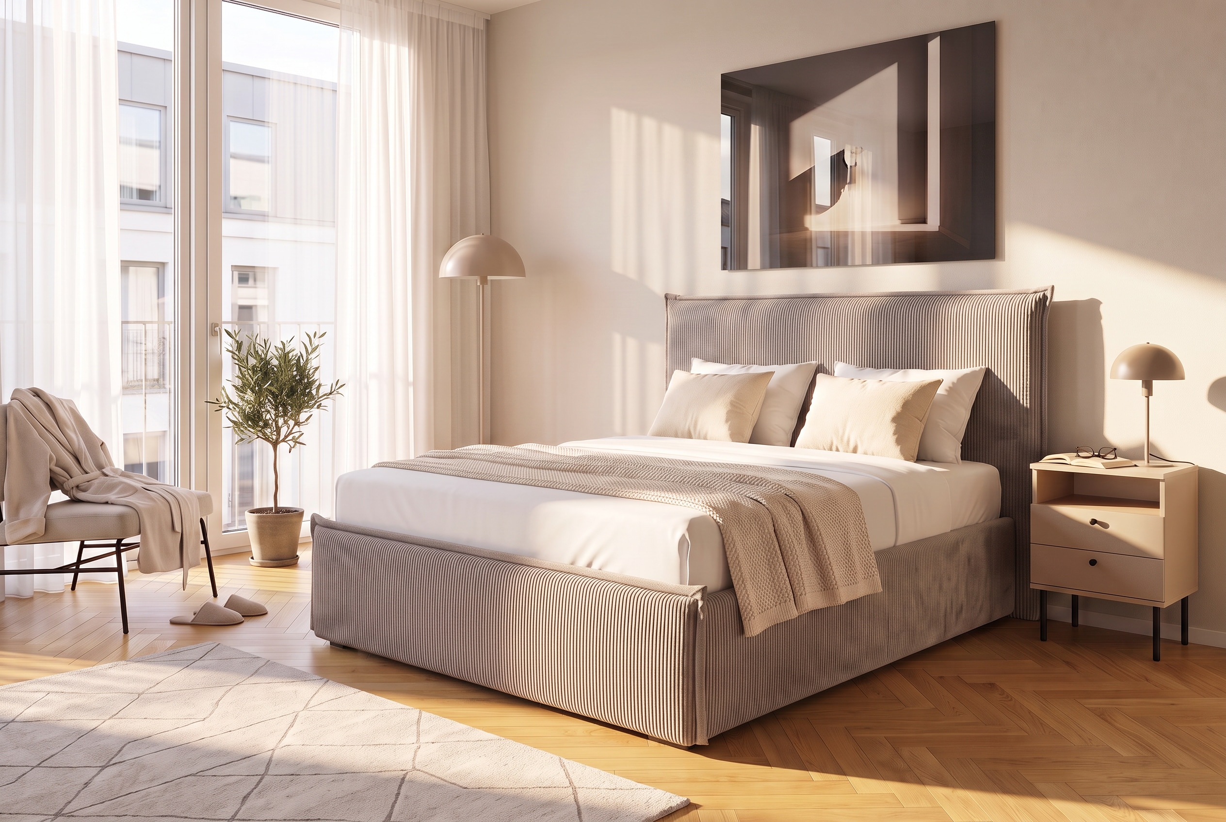 OTTO home Polsterbett "MARLA" mit hochwertigem Cord-Bezug
