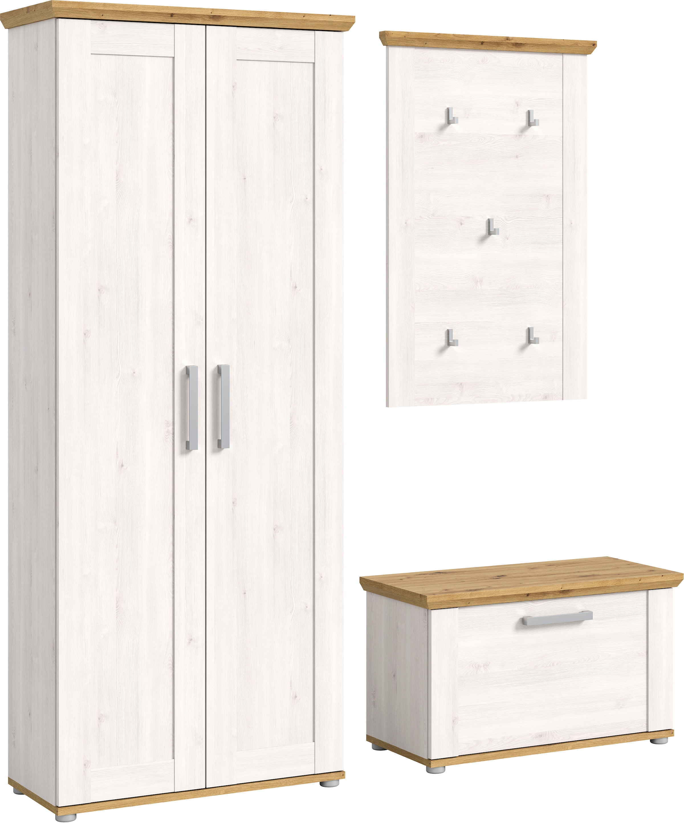 Home affaire Garderoben-Set "COSENZA, TOPSELLER, Breite ca. 175 cm, 3-teili günstig online kaufen