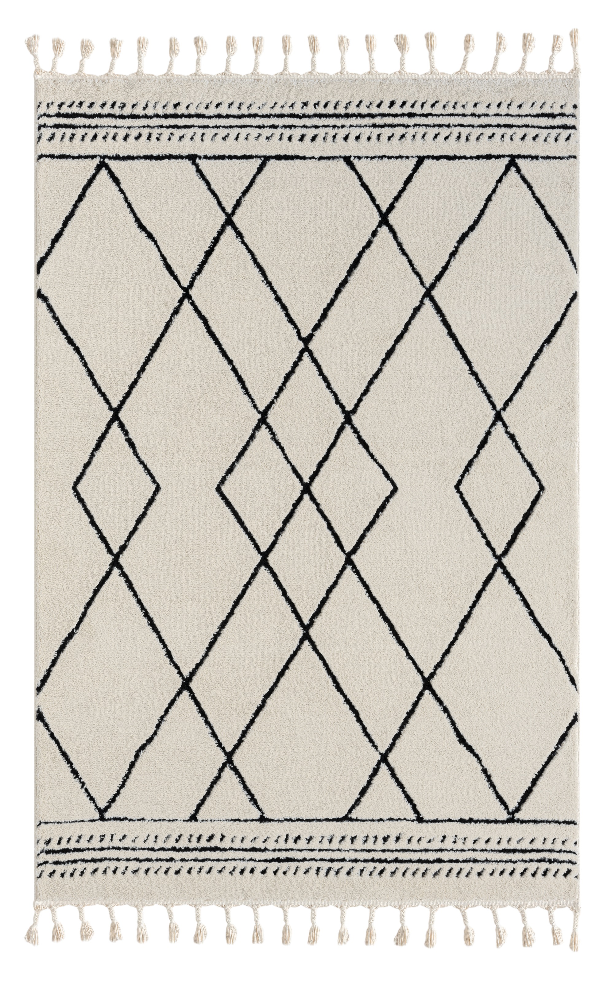 Myflair Möbel & Accessoires Hochflor-Teppich »Moroccan Design, LAGERRÄUMUNG!«, rechteckig, 24 mm Höhe, modern, marokkanisches Design, Rauten Muster, weich durch Hochflor