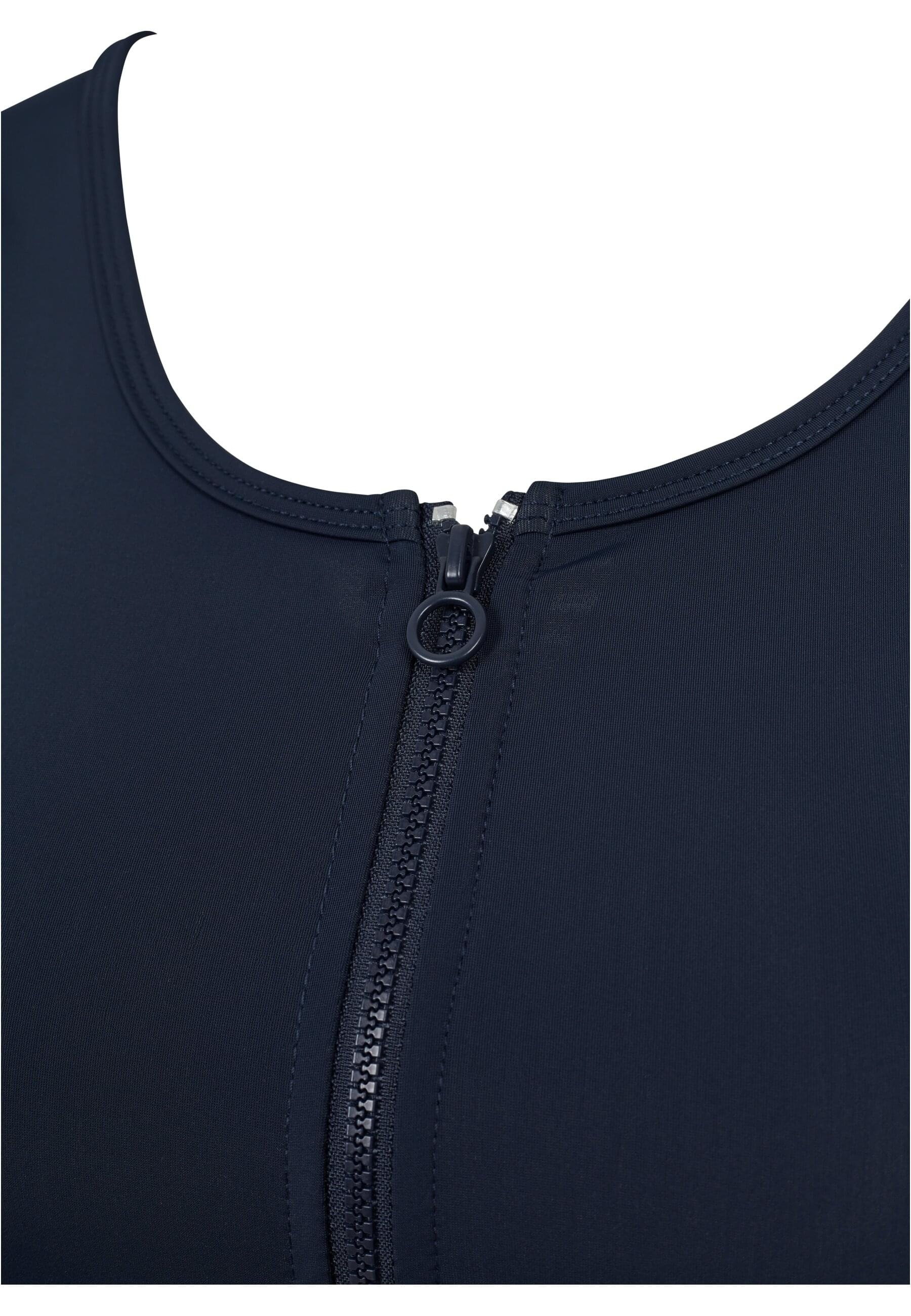 URBAN CLASSICS Muskelshirt »Urban Classics Damen Ladies Side Stripe Cropped Zip Top«, (1 tlg.)