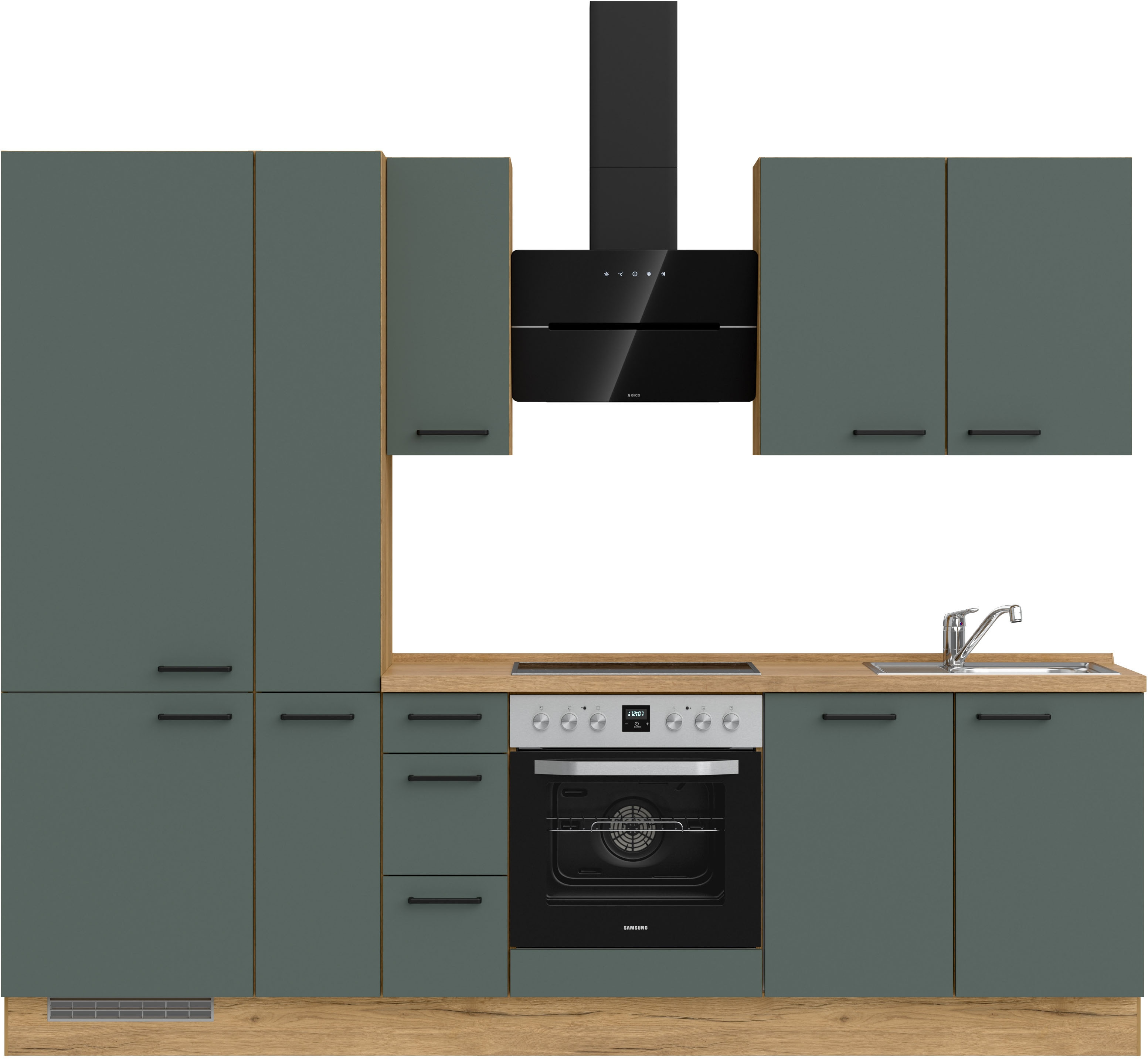 nobilia ""Easytouch II", NEU: individuell anpassbar mit gratis Profi-Beratung" vormontiert, Breite 270 cm, Ausrichtung wählbar, wahlw. mit E-Geräten