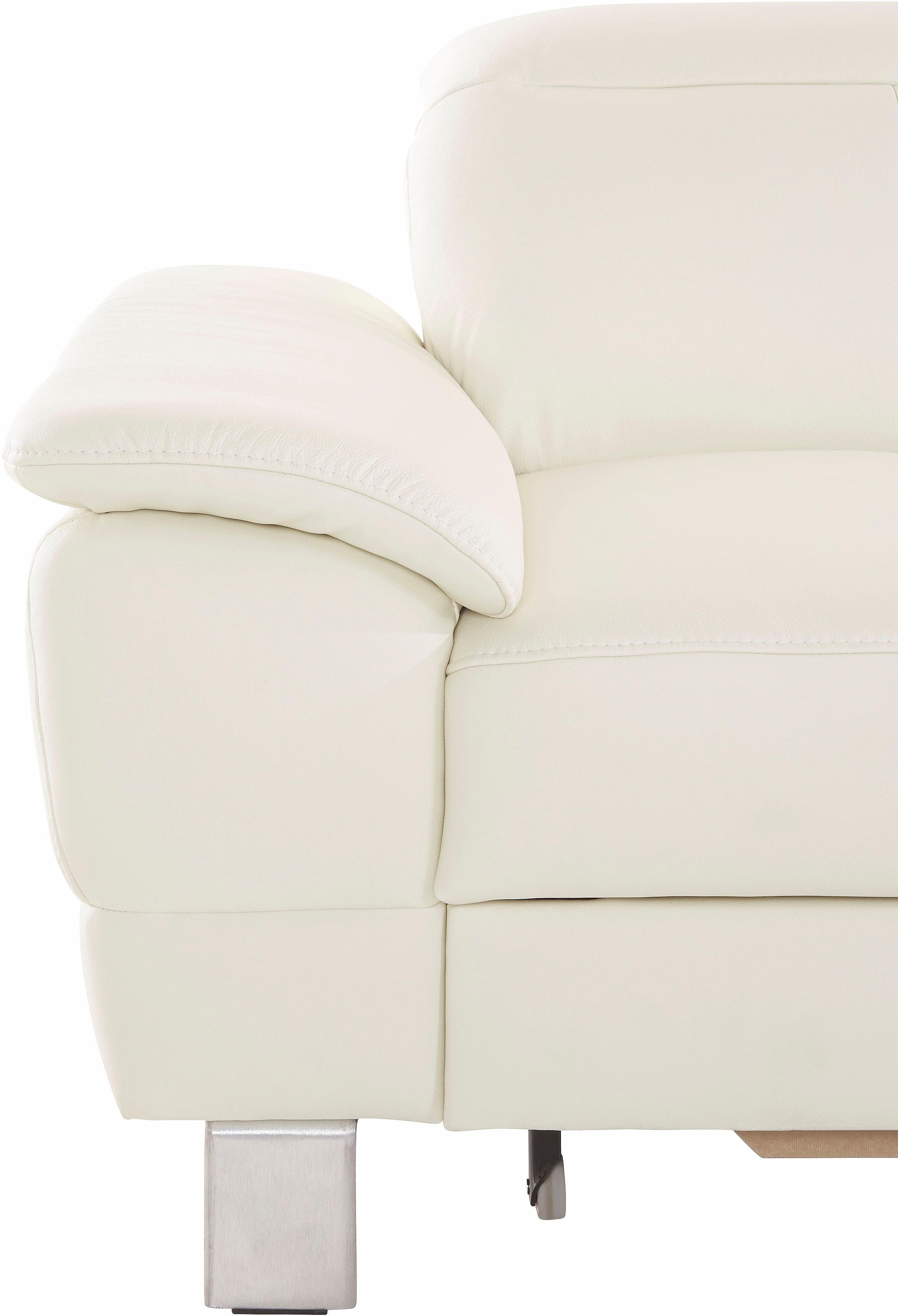 exxpo - sofa fashion Ecksofa »Mantua 2, inkl. Kopf- bzw. Rückenverstellung, bequem, L-Form«, wahlweise mit Bettfunktion und Bettkasten, tolle Verarbeitungsdetails