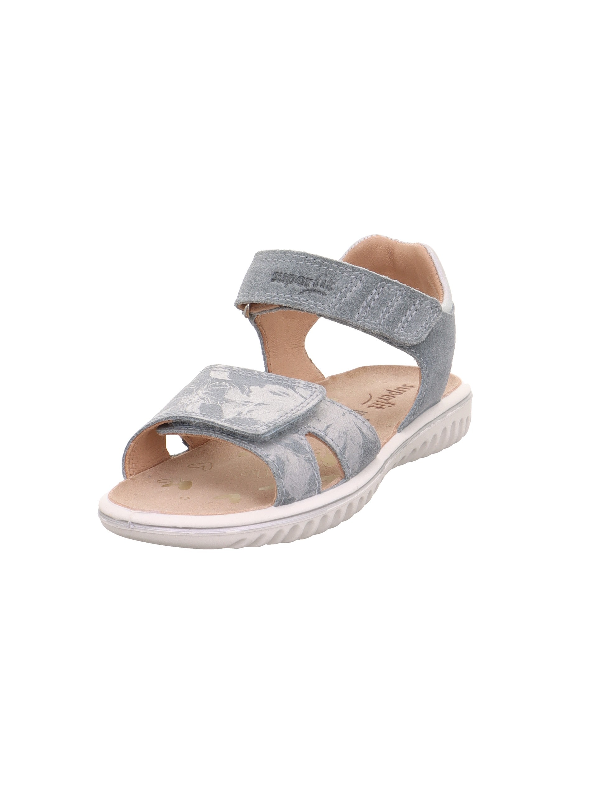 Superfit Sandale "SPARKLE WMS: mittel" Klett-Sandalette mit Leomuster, Größenschablone zum Download