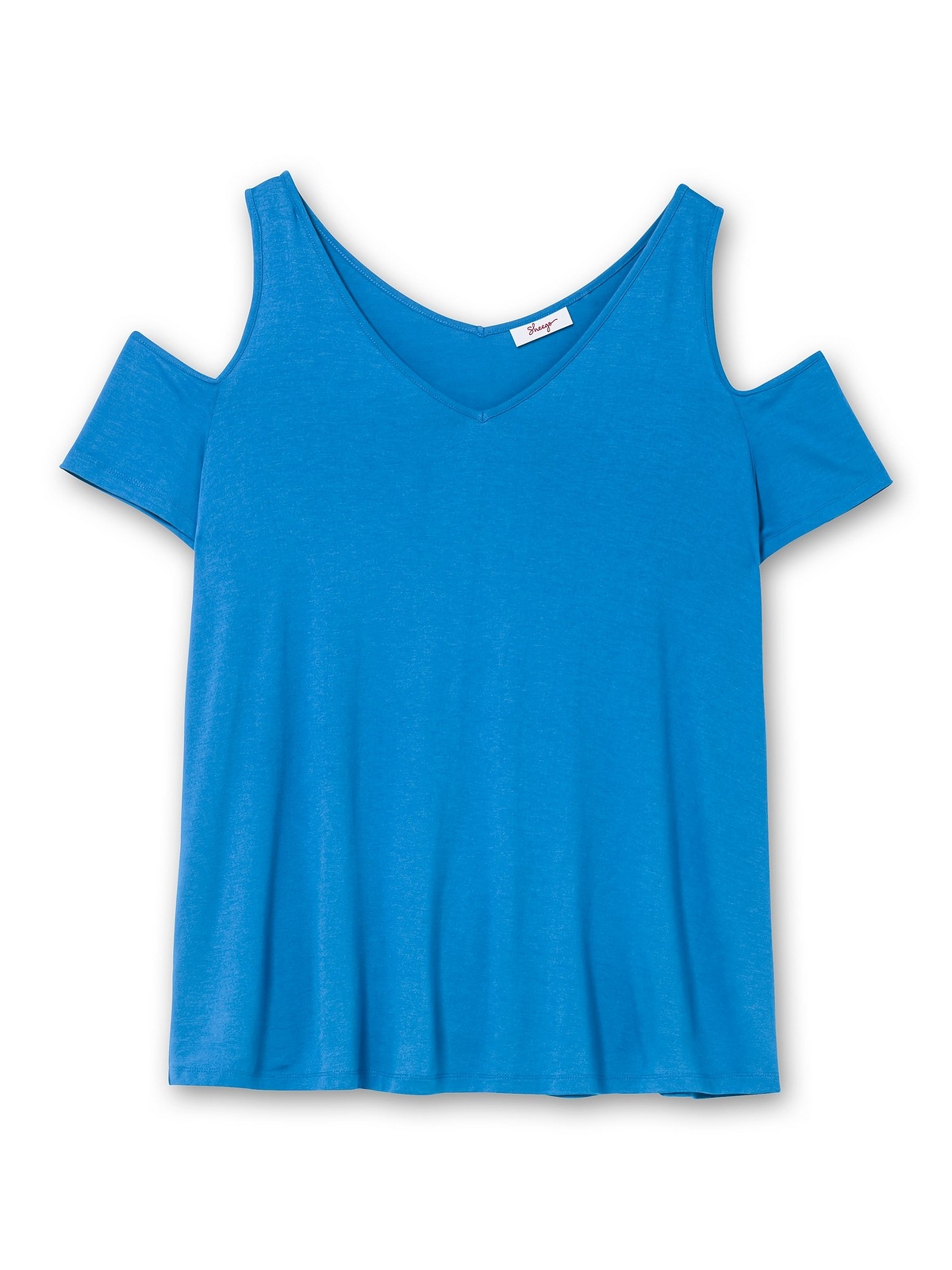 Sheego T-Shirt »Große Größen«, mit V-Ausschnitt, im schulterfreien Look
