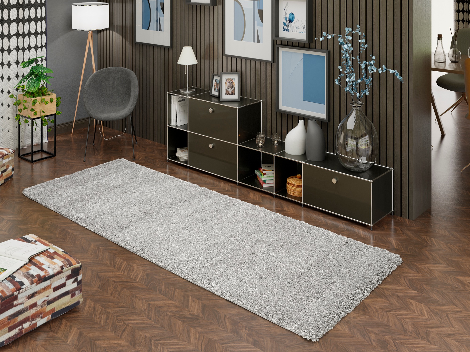OCI DIE TEPPICHMARKE 1100000002199 "MONTIS" rechteckig 45 mm Höhe uni, Langflor, Shaggy, auch in rund, quadratisch und Läufer erhältlich