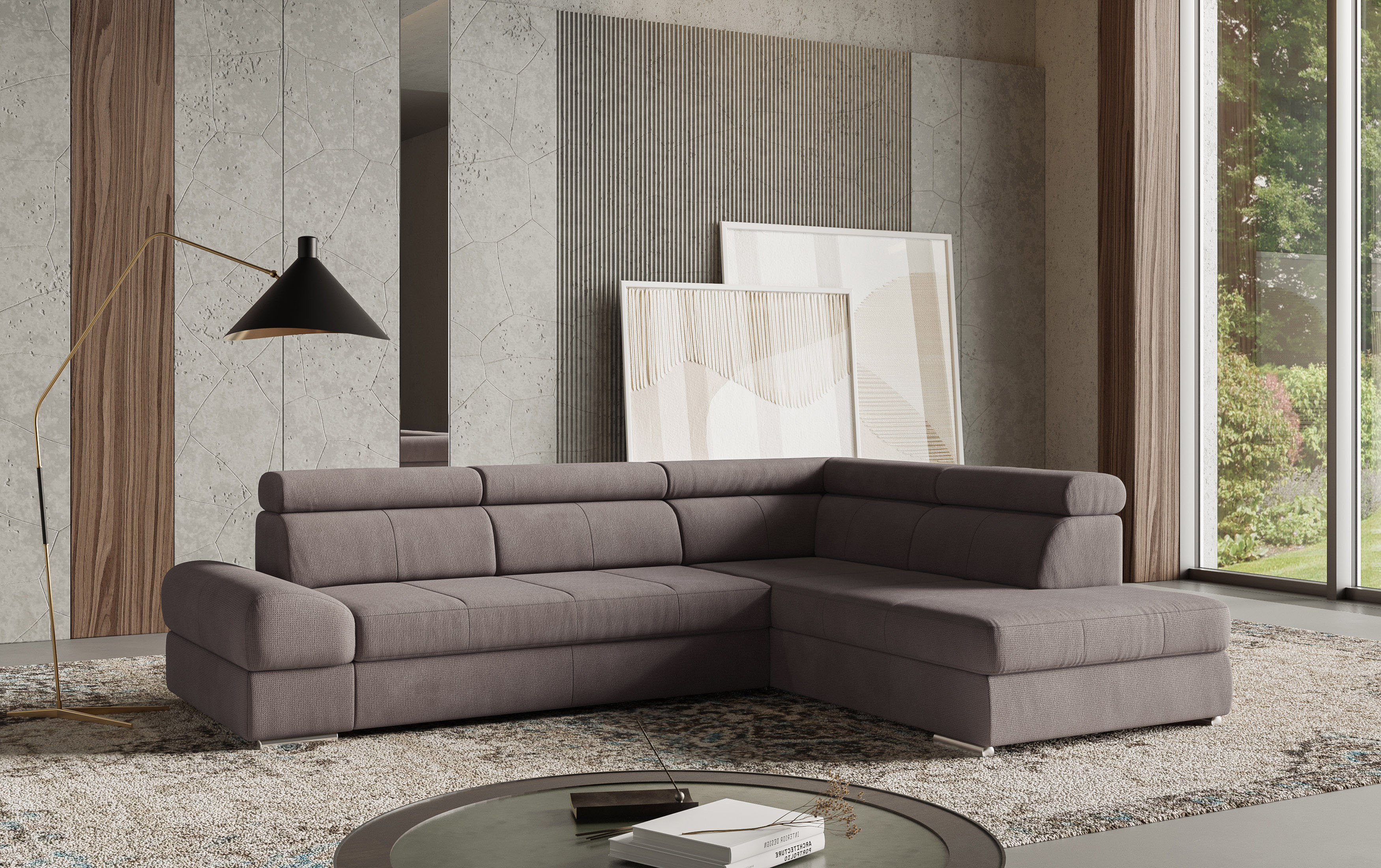 sit&more Ecksofa "Broadway L-Form" mit verstellbaren Kopfteilen, wahlweise mit Schlaffunktion