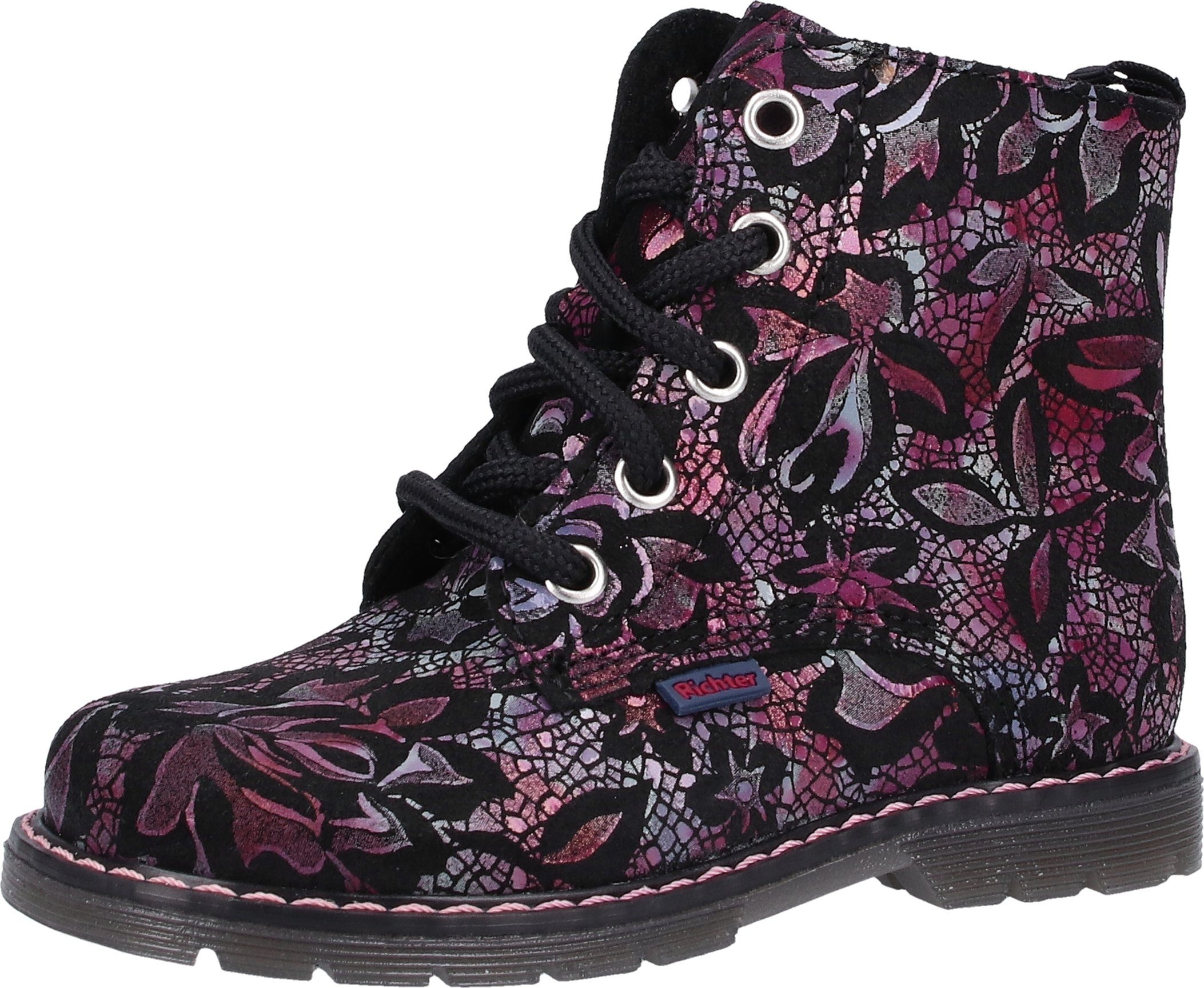 Richter Schnürstiefelette Veloursleder