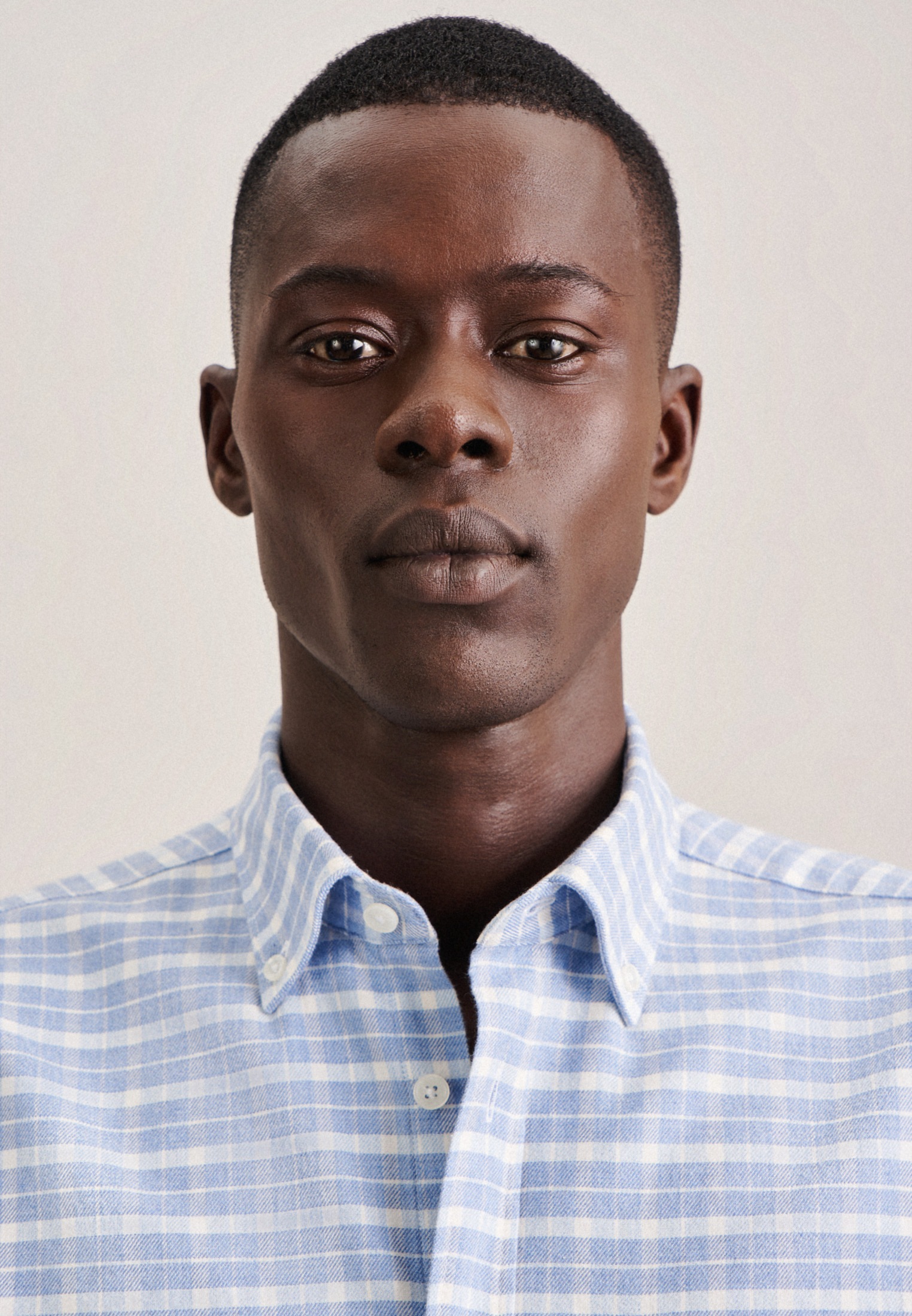 Thumbnail - seidensticker Businesshemd "Schwarze Rose" Regular Langarm Button-Down-Kragen Karo