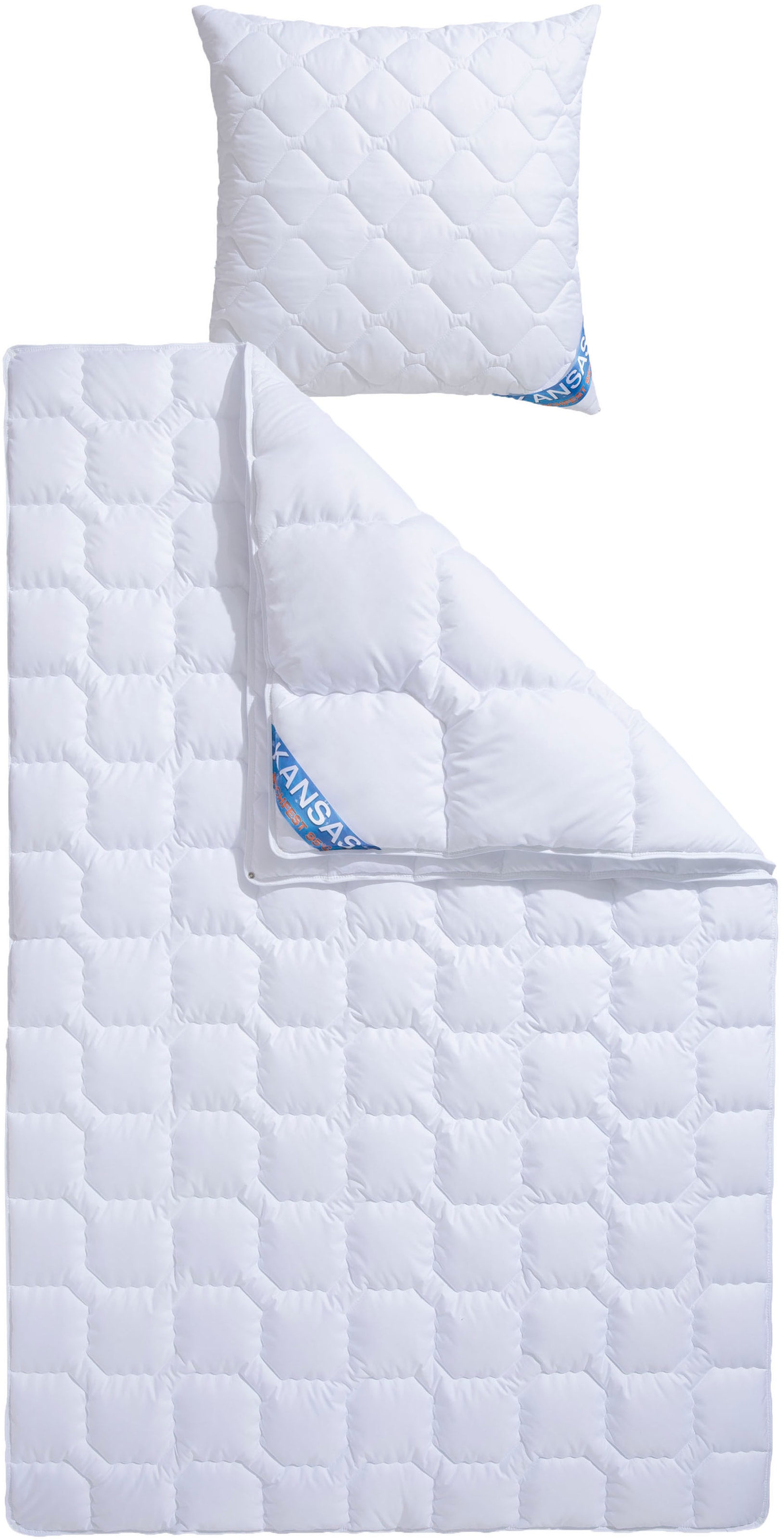 fan Microfaserbettdecke + Kopfkissen "Kansas, 2tlg.-Set mit Kissen 80x80 cm günstig online kaufen