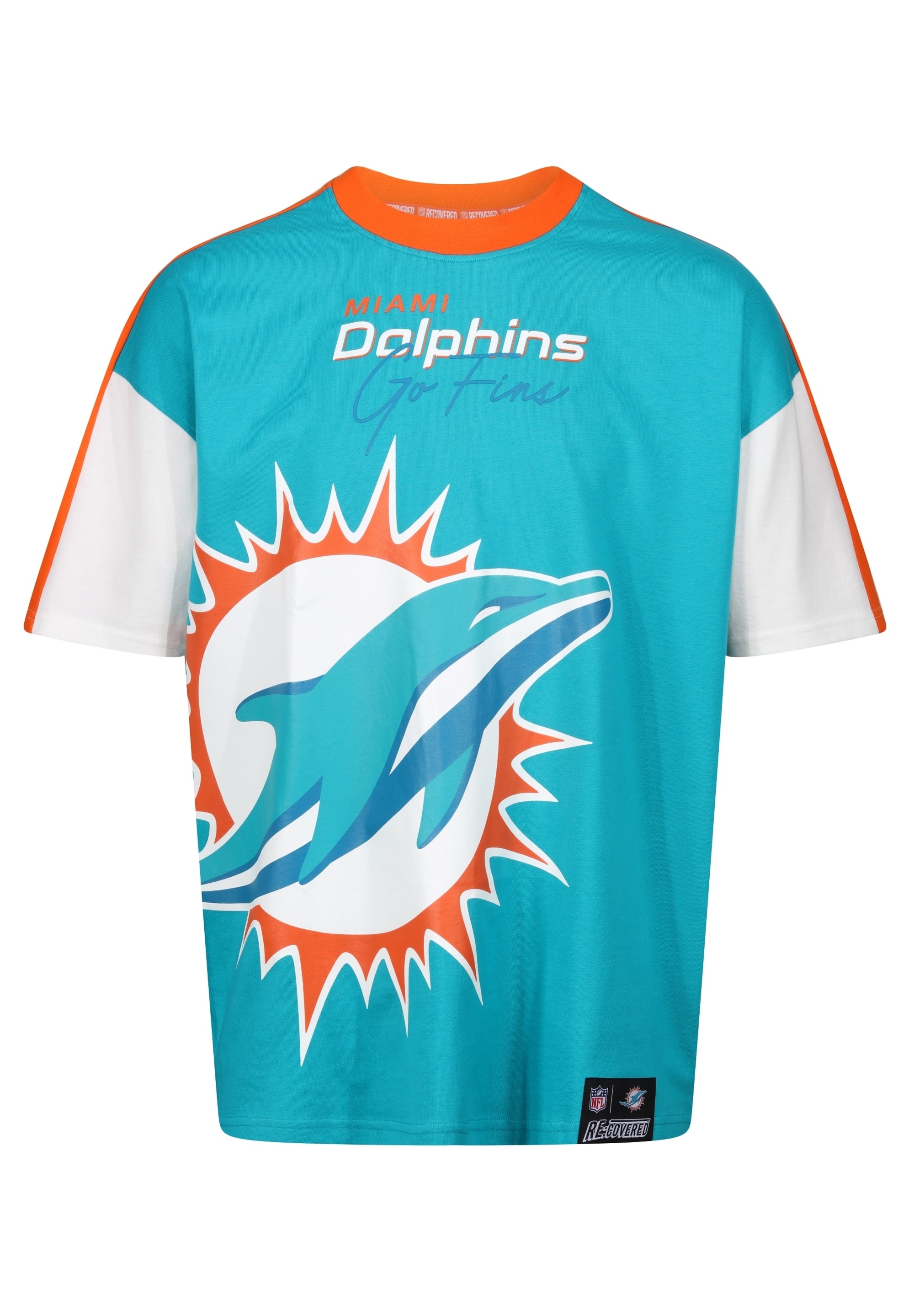 Recovered T-Shirt »NFL Dolphins Miami Cut and Sew Oversized«, für alle Miami Dolphins-Fans