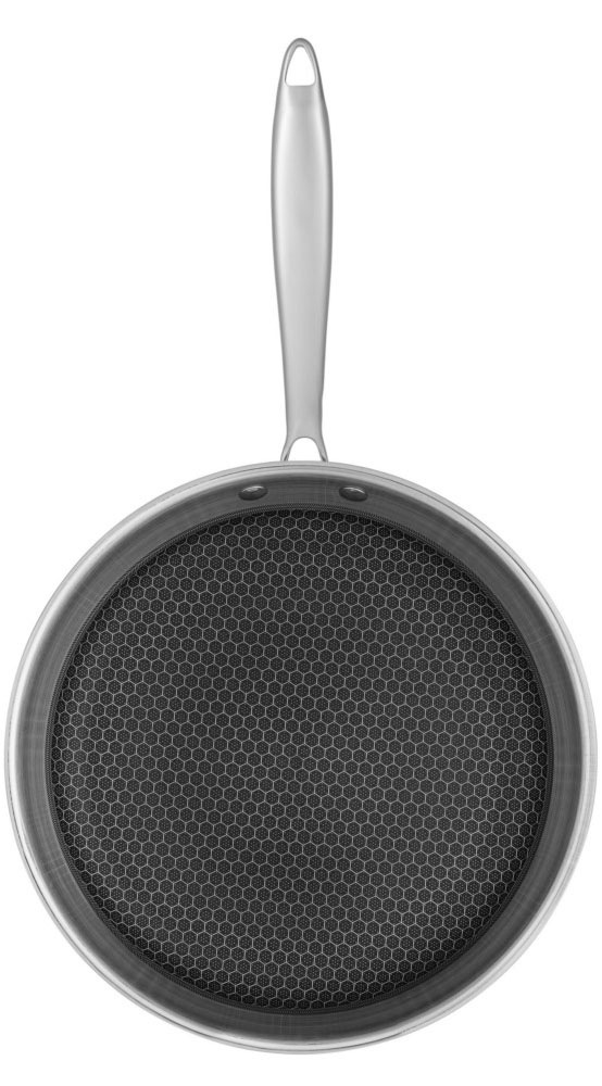 RESTO Kitchenware Bratpfanne »Achird Pfanne aus Tri-Ply (Edelstahl + Aluminium + Edelstahl) ofenfest«, Edelstahl 18/10, (1 tlg.), Die 3-schichtige Basis ermöglicht eine Energieeinsparung von 25%