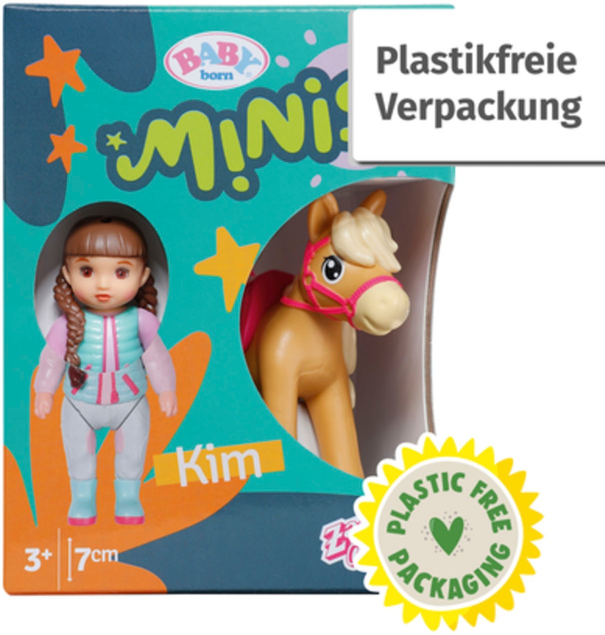 Baby Born Minipuppe »Baby born® Minis Spielset Horse Fun«, inklusive Baby born® Mini Puppe